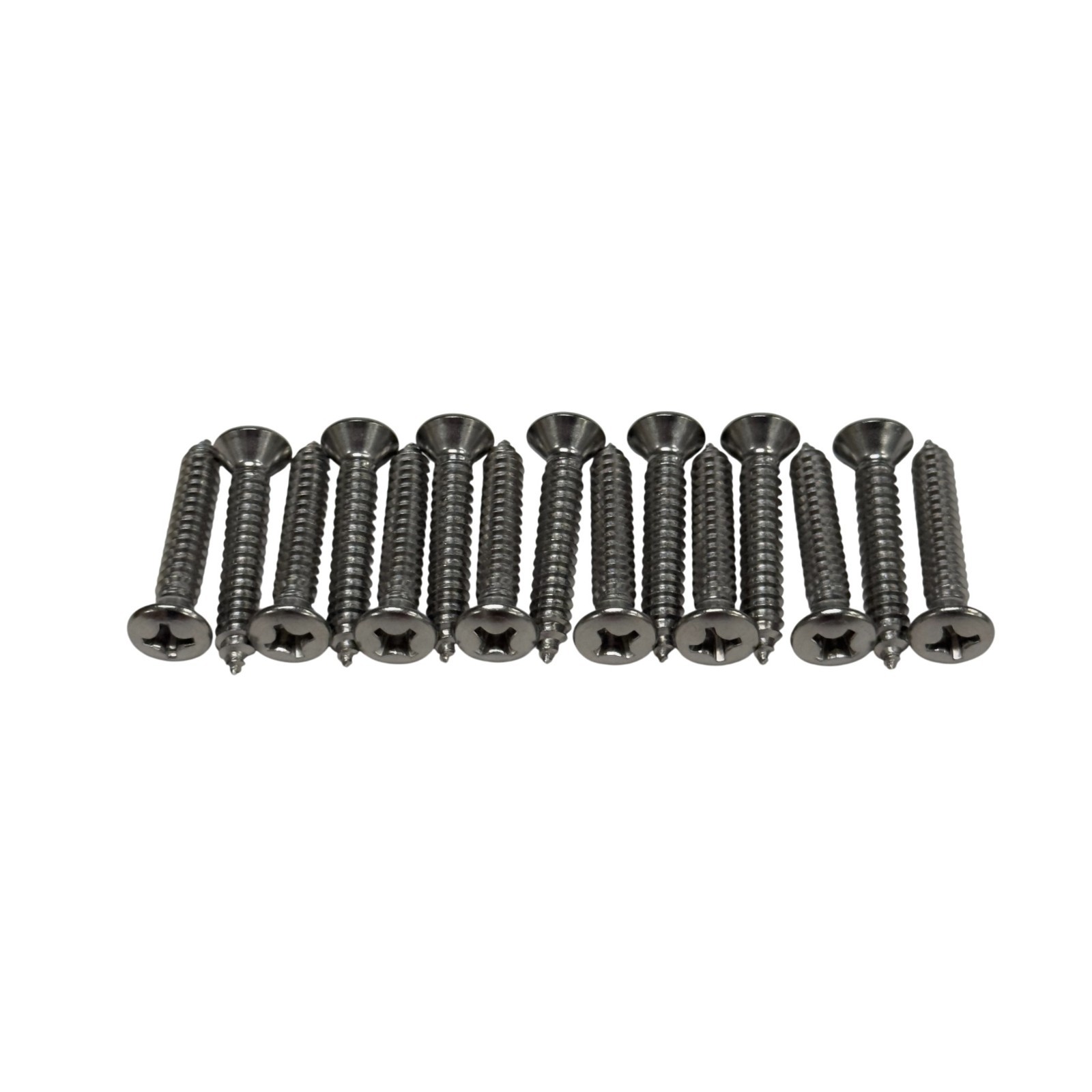 Sheet Metal Screws 1/4 in x 1-1/2 in Stainless Oval Head Phillips Drive 15 Pack