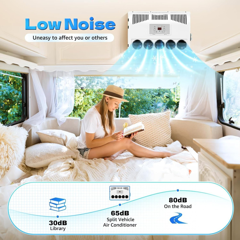 11000BTU 12V Cab Truck Air Conditioner Split AC for Semi Trucks Bus RV Caravan