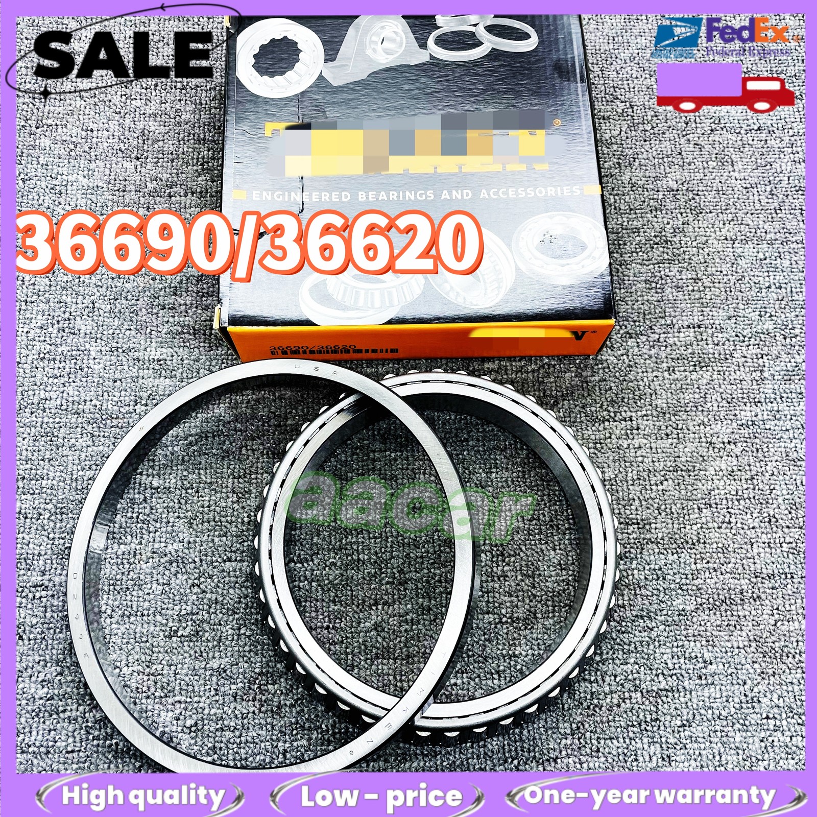 1 Set 36690 36620 For Timken Tapered Roller Bearing Cone and Cup New