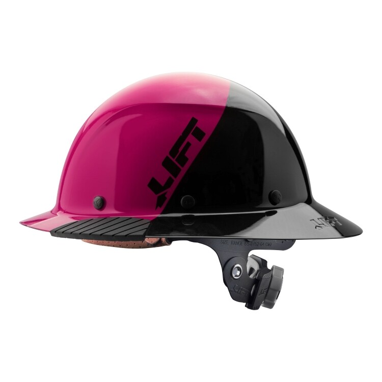Lift Safety HDF50-21PK Dax 50/50 Fiber Full Brim Hard Hat Pink-Black