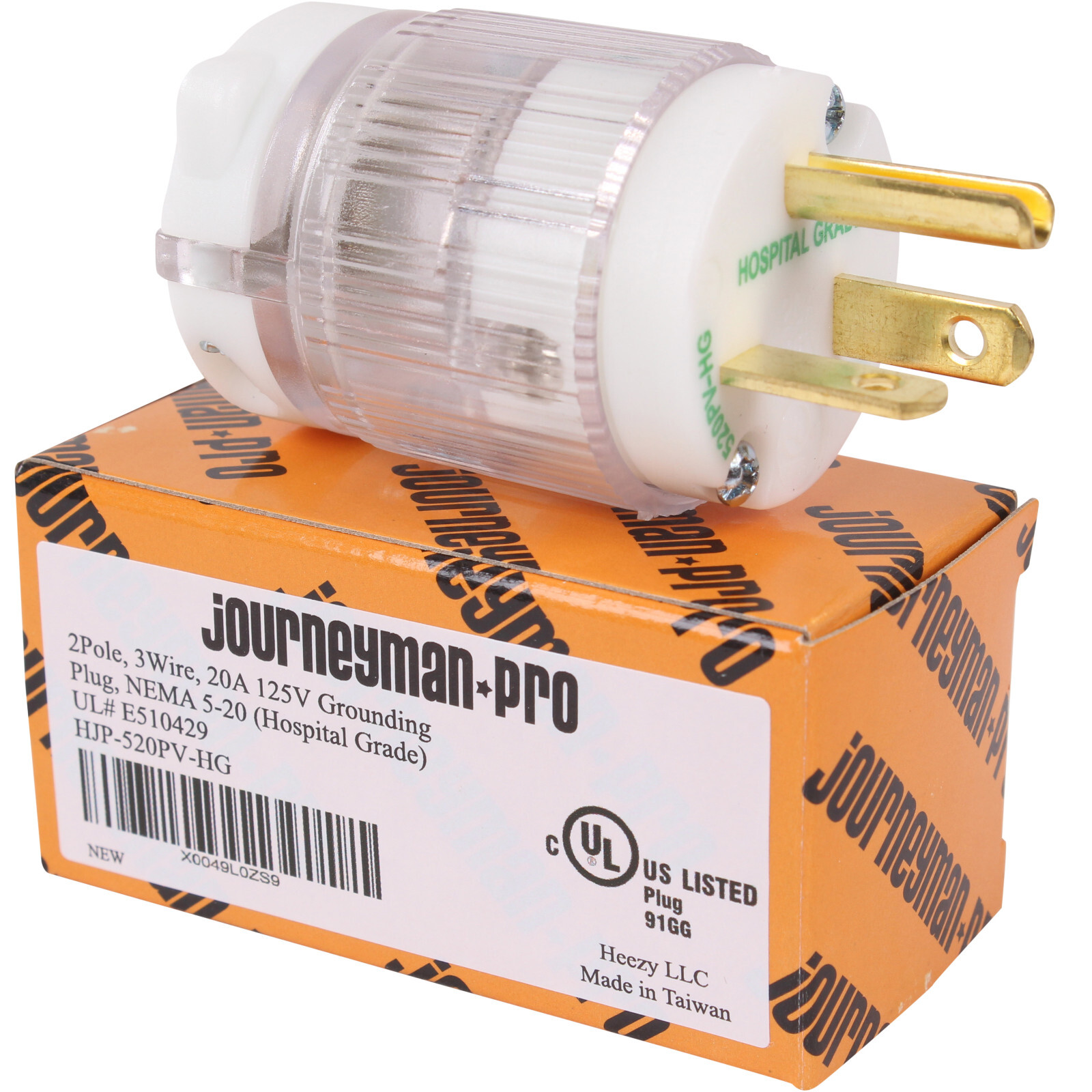 20A 110V Hospital Grade Male Plug 120 Volt Equipment Power Cord End Repair 5-20P
