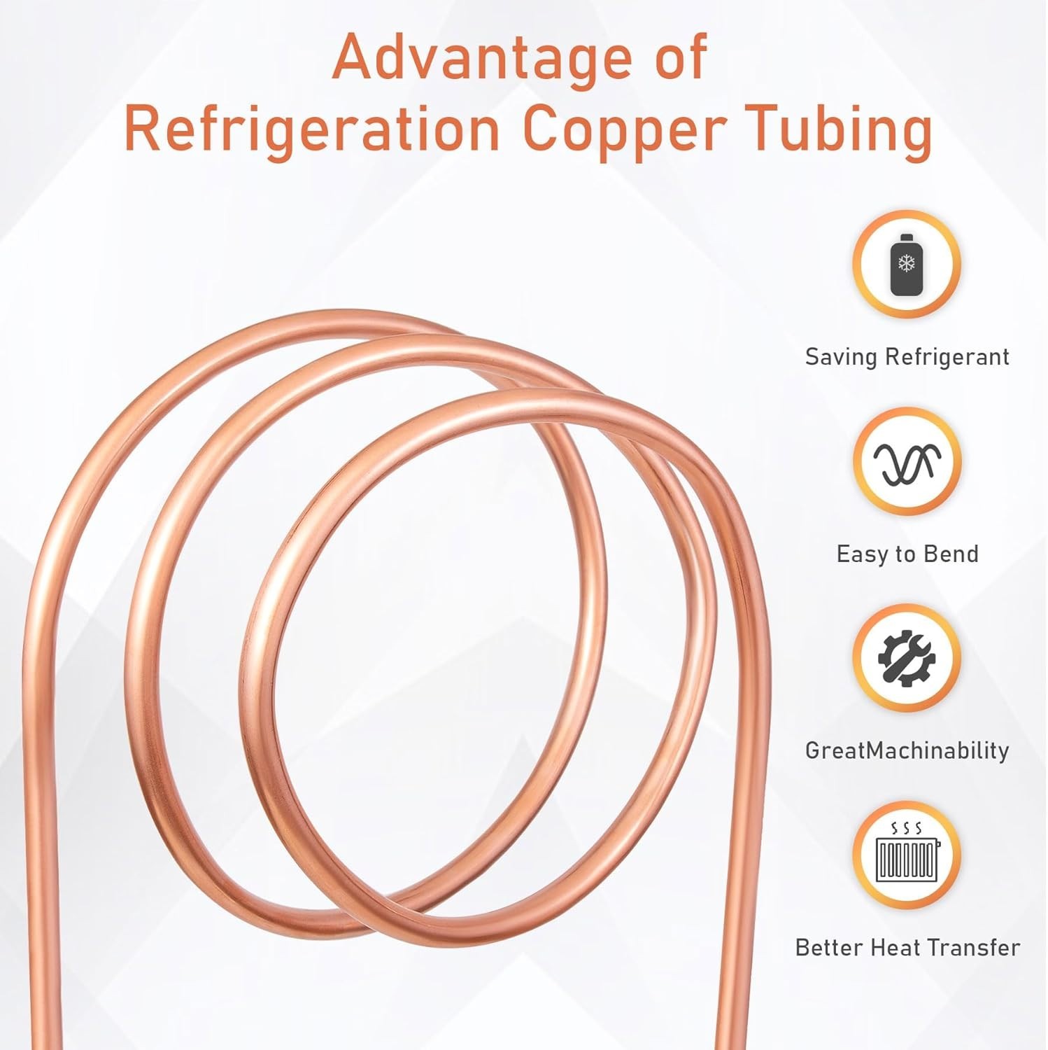 Copper Tubing 3/8″ OD X 0.328″ ID X 10 Ft – 99.9% C12200 Pure ACR Copper Tube,Re