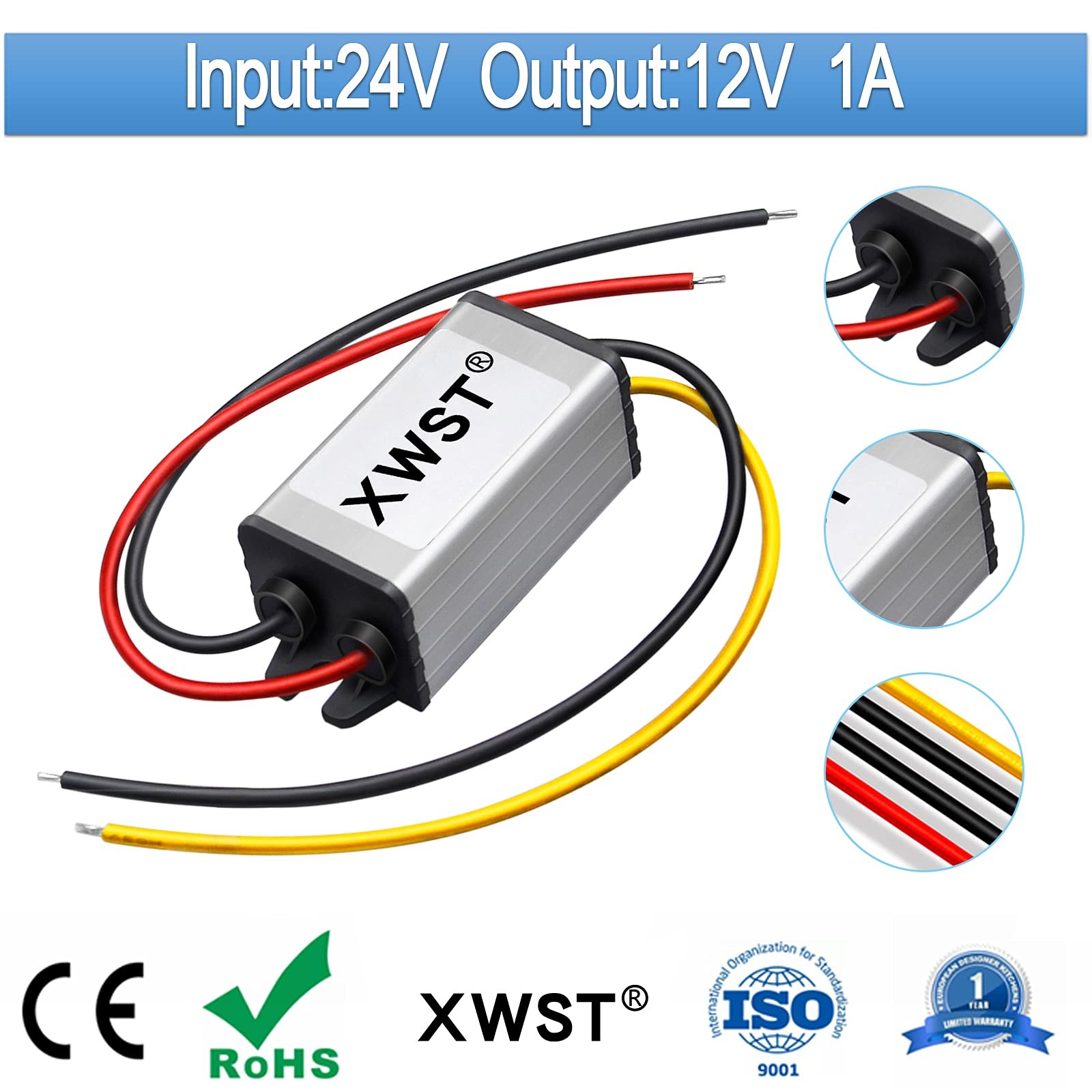 DC to DC 24V to 12V Step Down Voltage 12Volts Regulator Buck Converter Output…