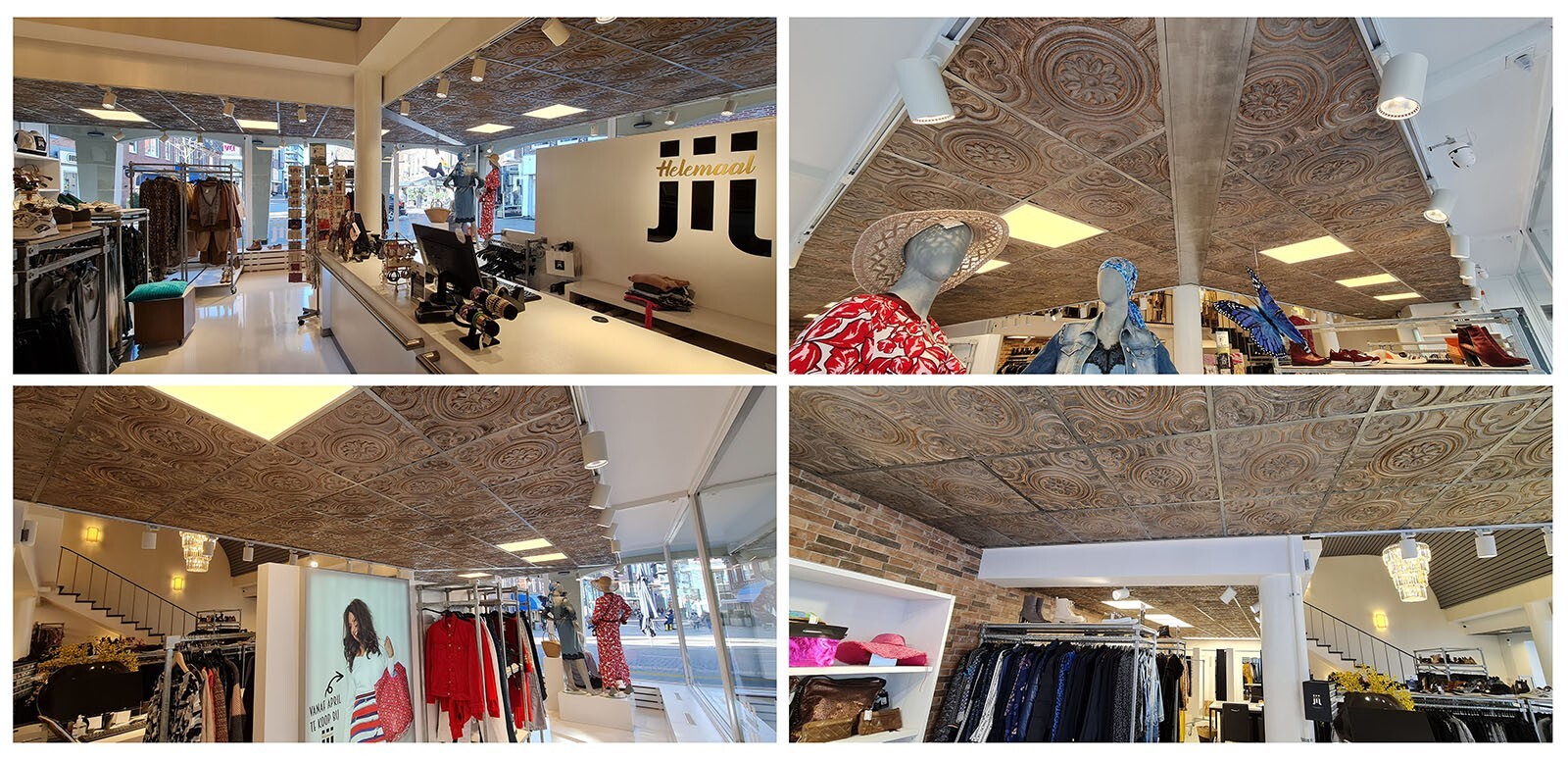 Artistic 3D Ceiling Tile Embossed Interior Wall Panel PL62 golden 10pcs/lot