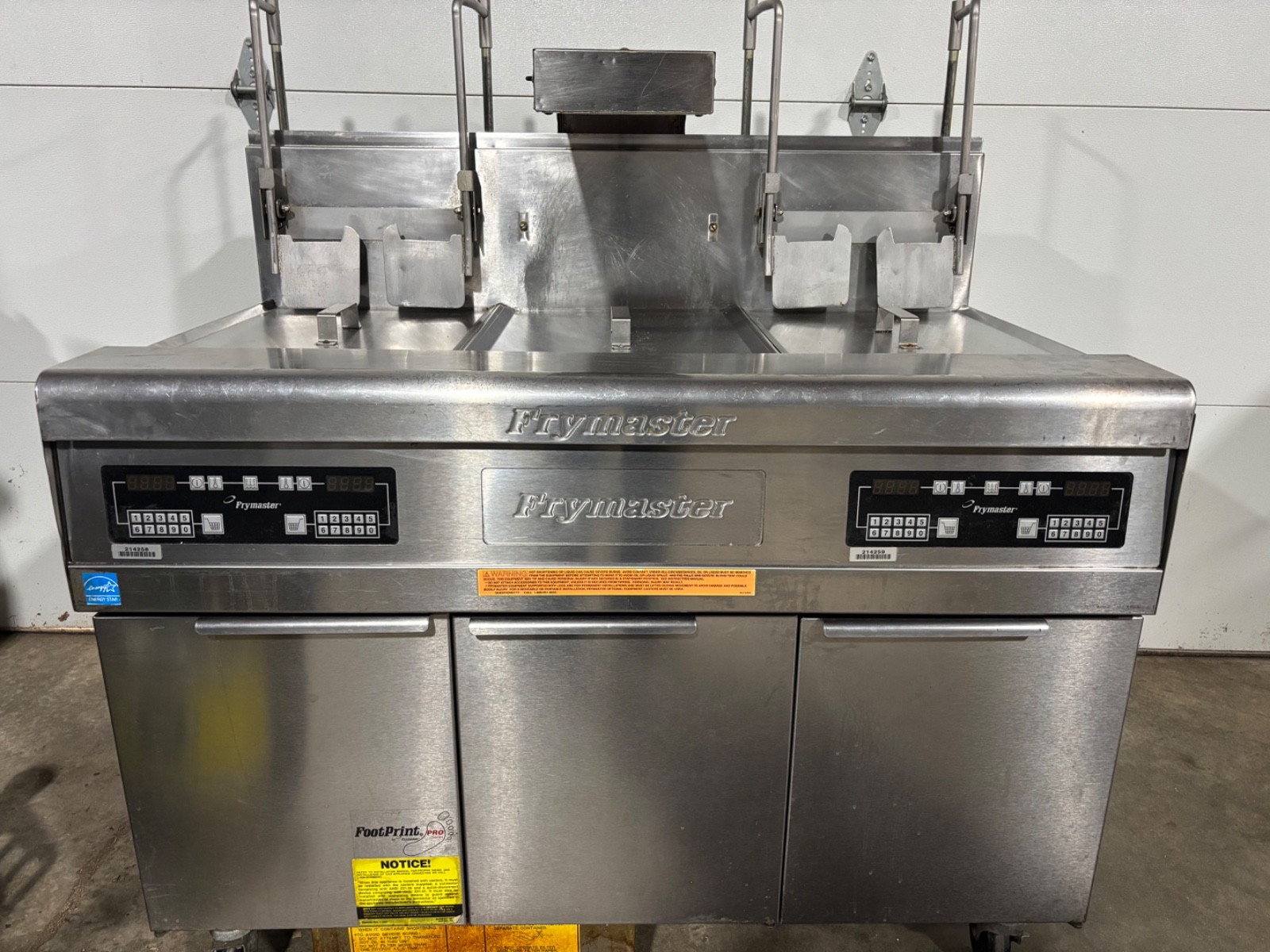 Frymaster FMPH255 Double Gas Fryer w/ Foot Print Pro Filtration & Dump Station