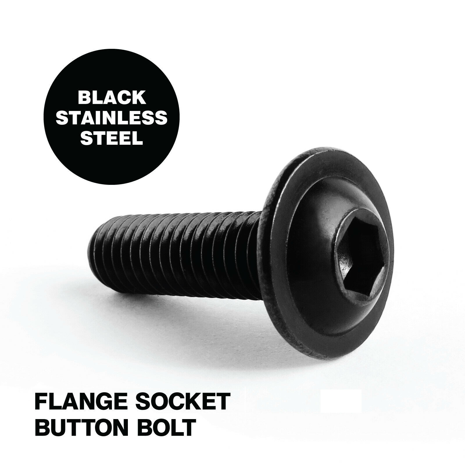 M4 M5 M6 M8 A2 BLACK STAINLESS HEX SOCKET FLANGED BUTTON HEAD ALLEN BOLT SCREWS