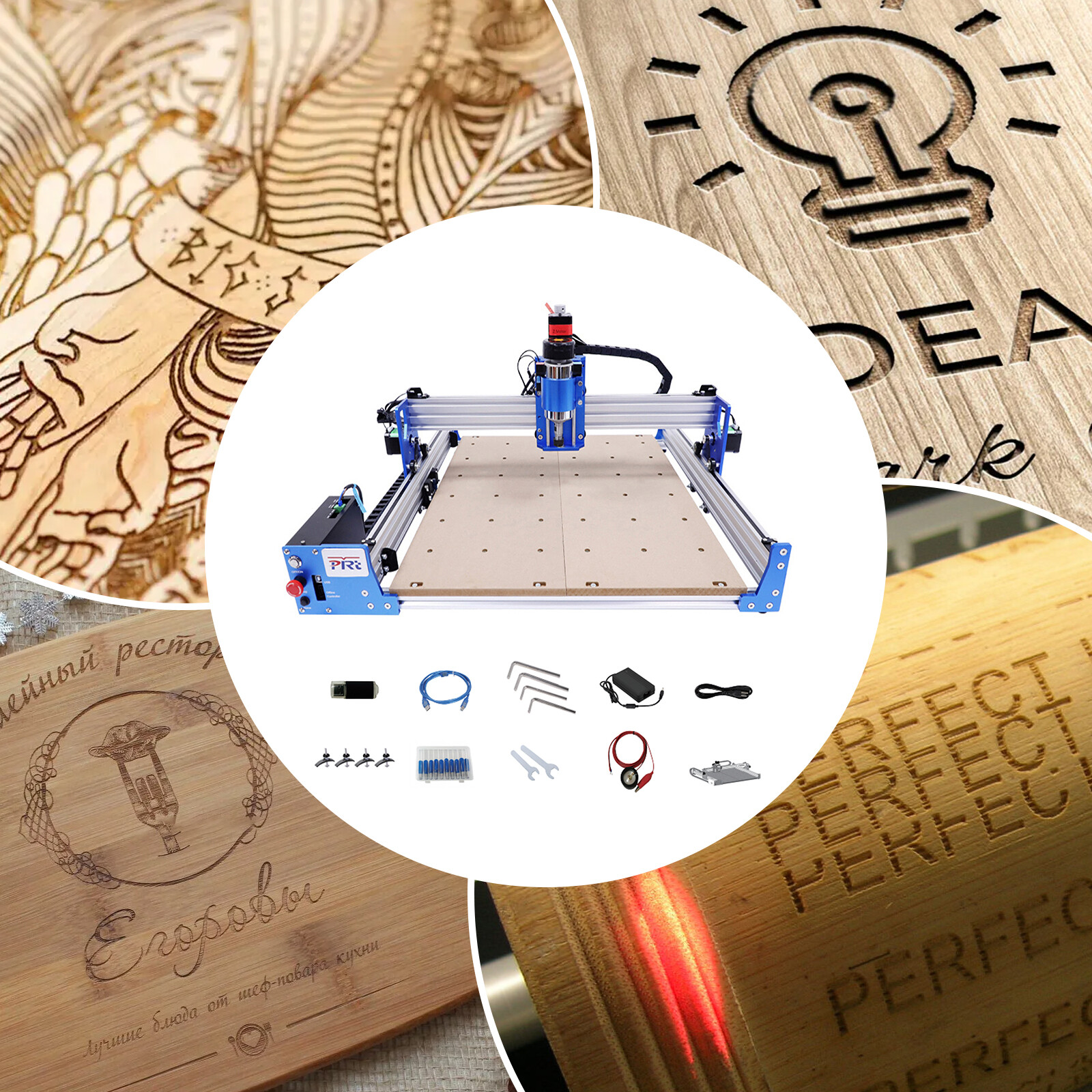 Industrial 3-Axis 4040 Wood Carving Milling CNC Router Engraver Cutting Machine