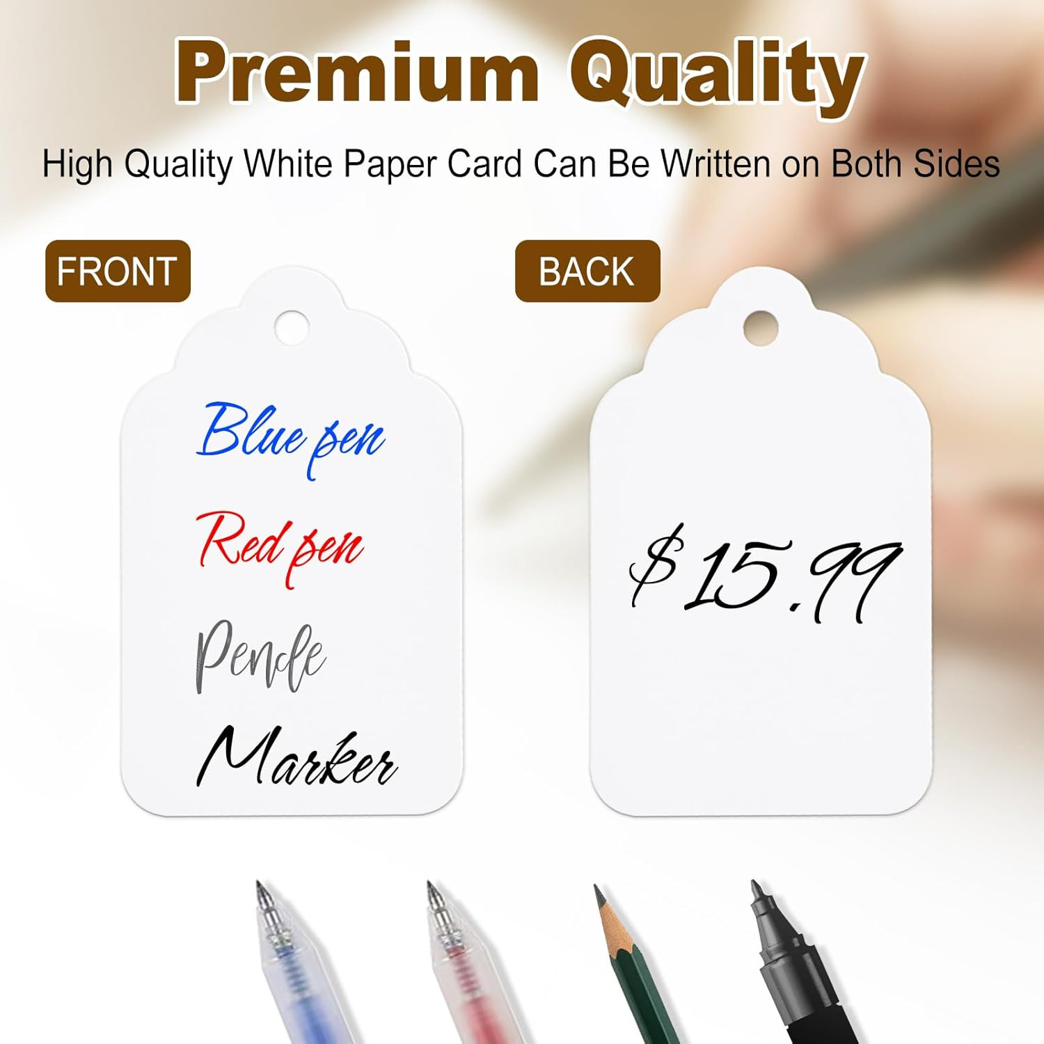 1000 PCS Price Tags with String,Actmuen 1.77 X 1.1 Inches Hang Tag with Strings