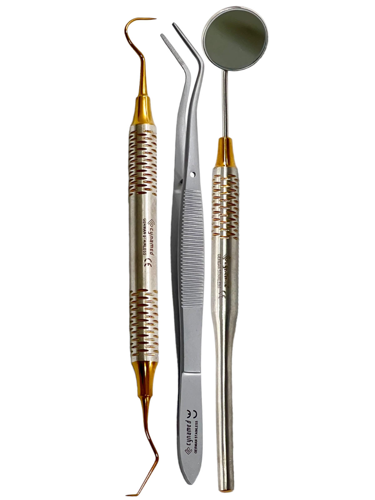 German Reusable Basic Dental Set Mirror Explorer College Plier Dental Instrument