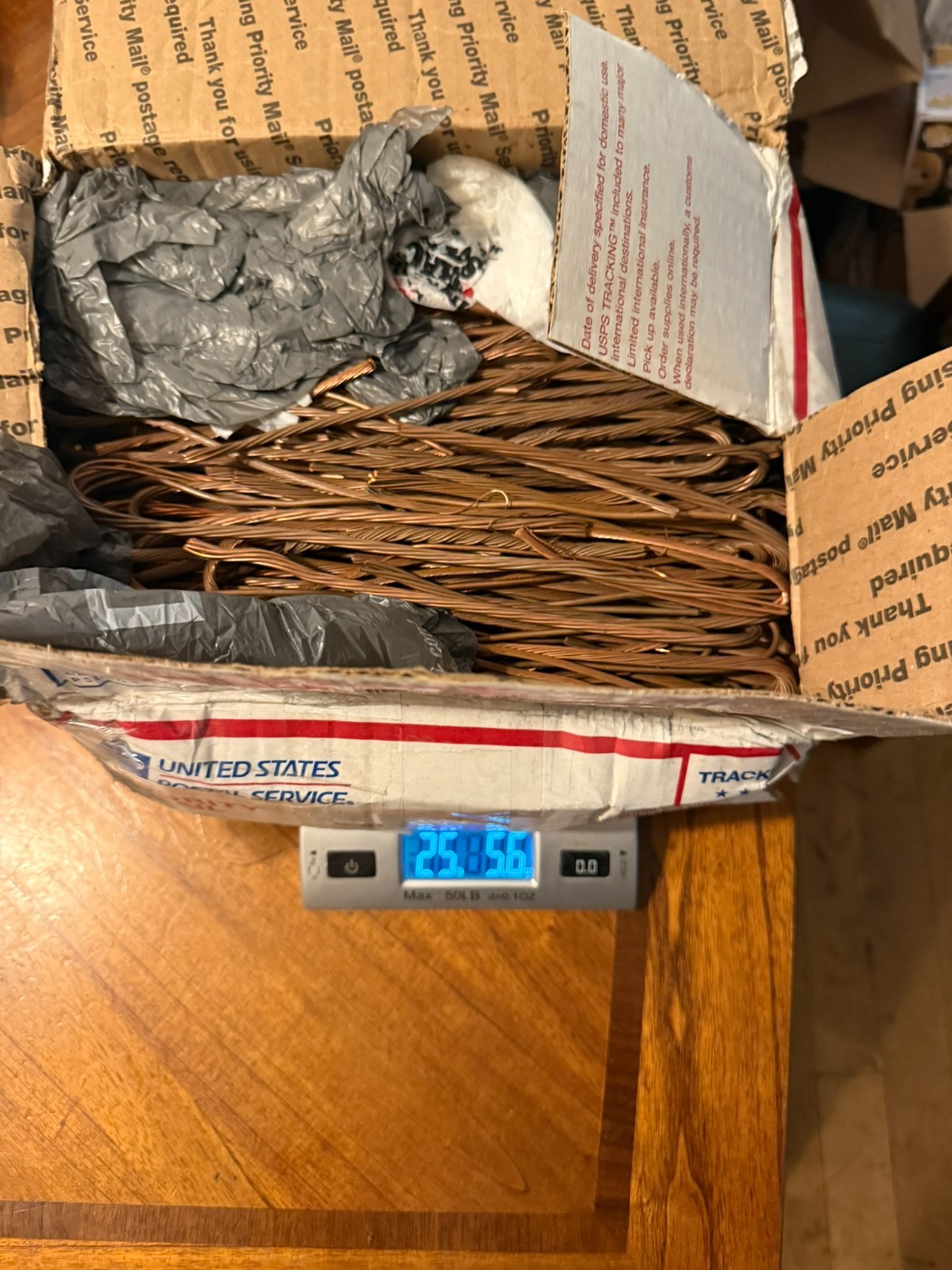 Scrap copper wire 25lbs 5.6oz