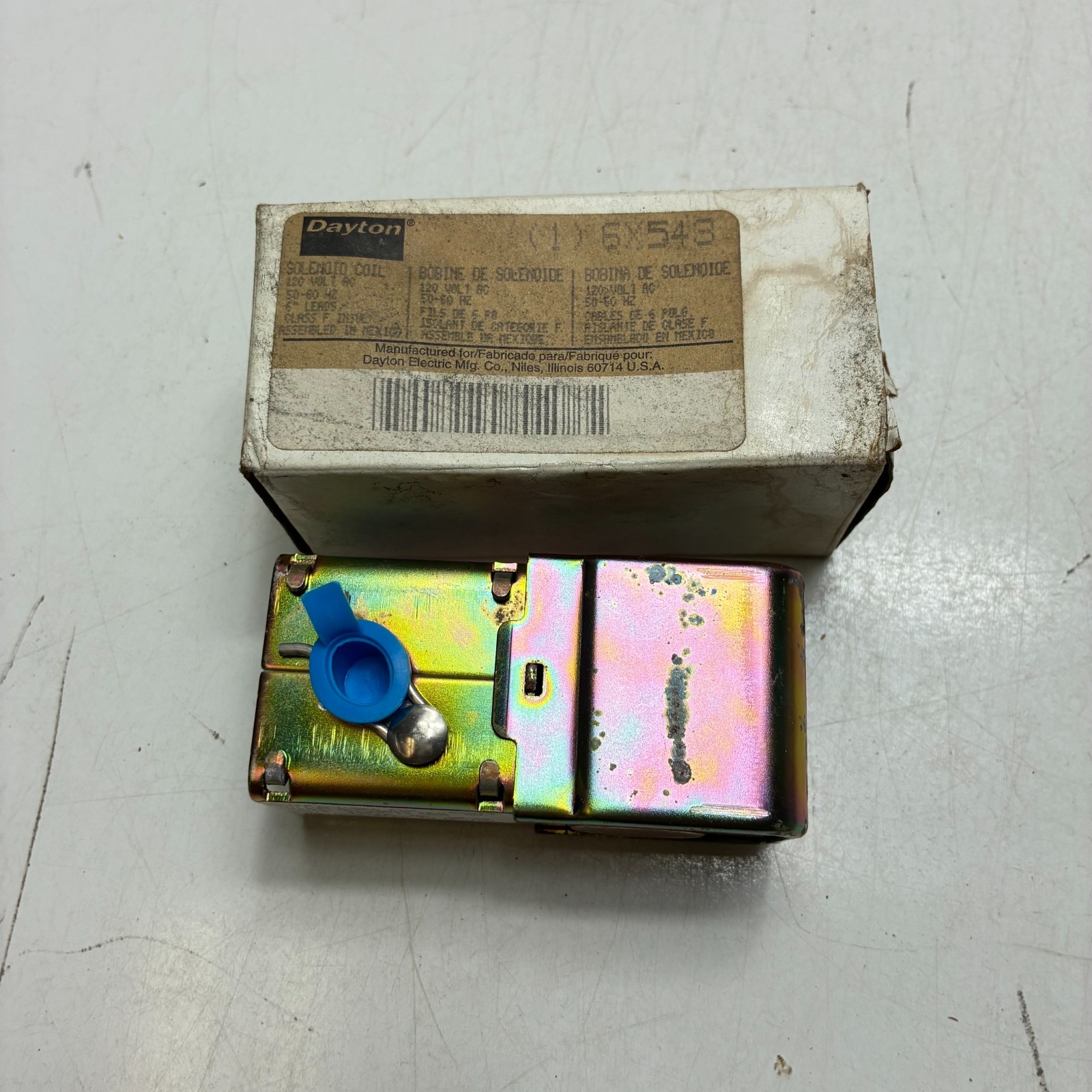 DAYTON 6X543 SOLENOID COILS 120 VOLTS 50-60 HZ 6” LEADS