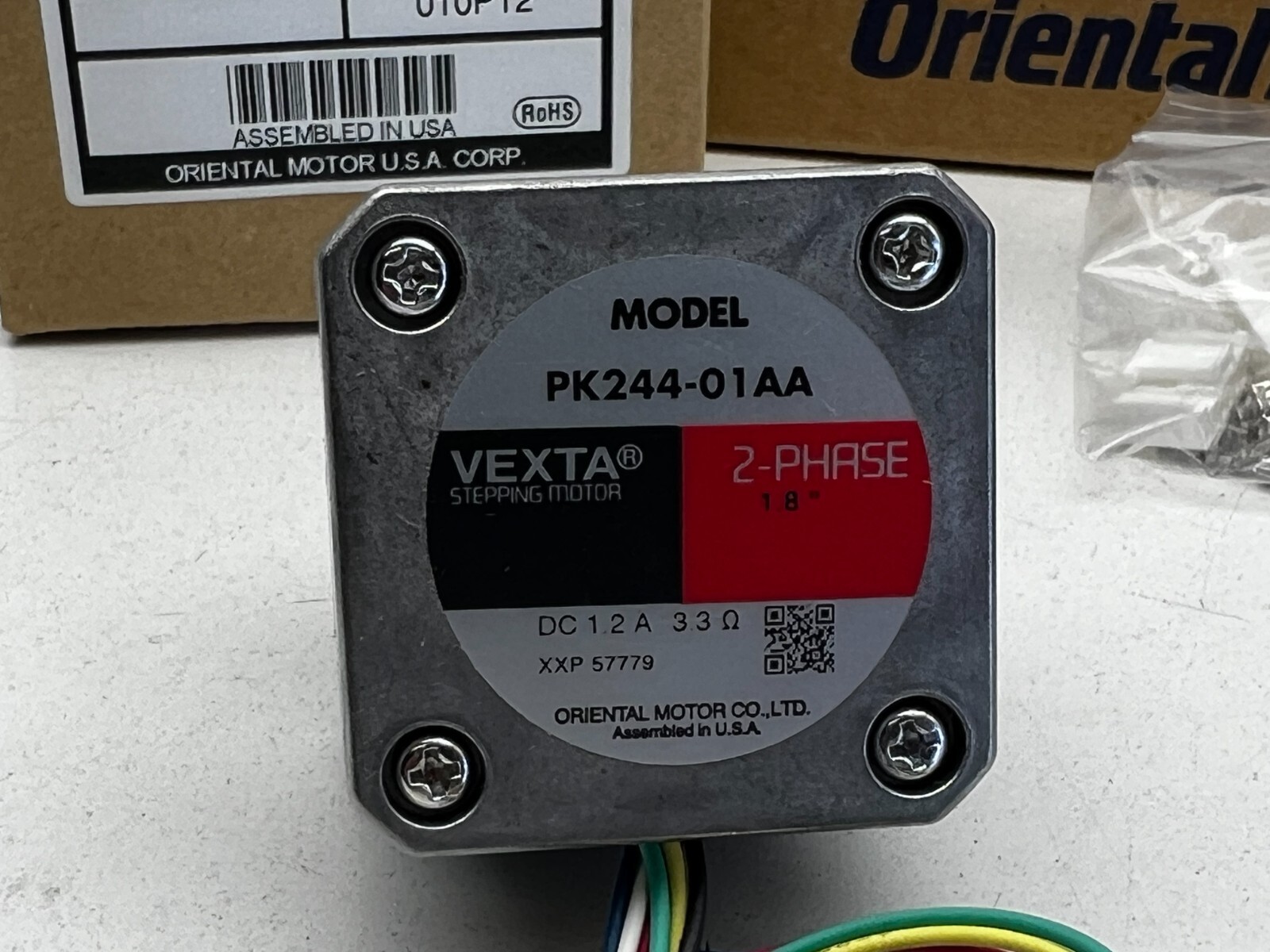 Oriental Motor PK244-01AA Vexta Stepper Motor, 2-Phase, 1.8° Step Angle