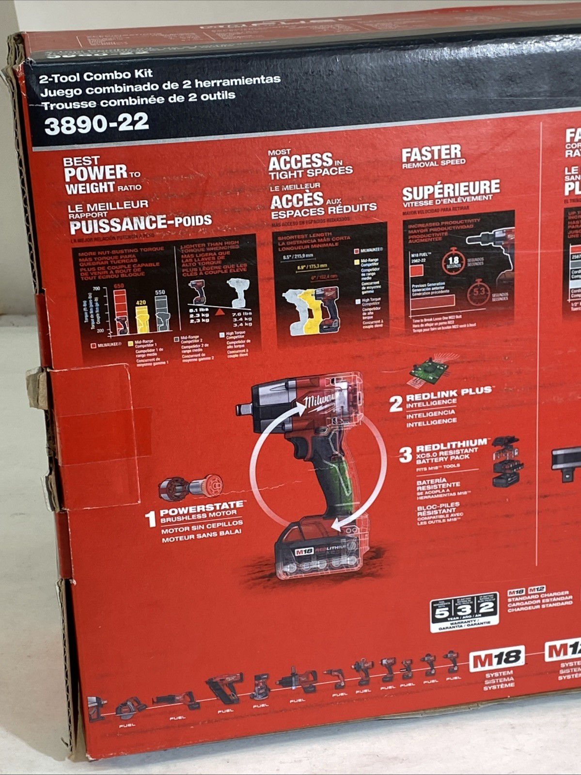 Milwaukee 3890-22 M18 FUEL & M12 FUEL 2-Tool Cordless Combo Kit