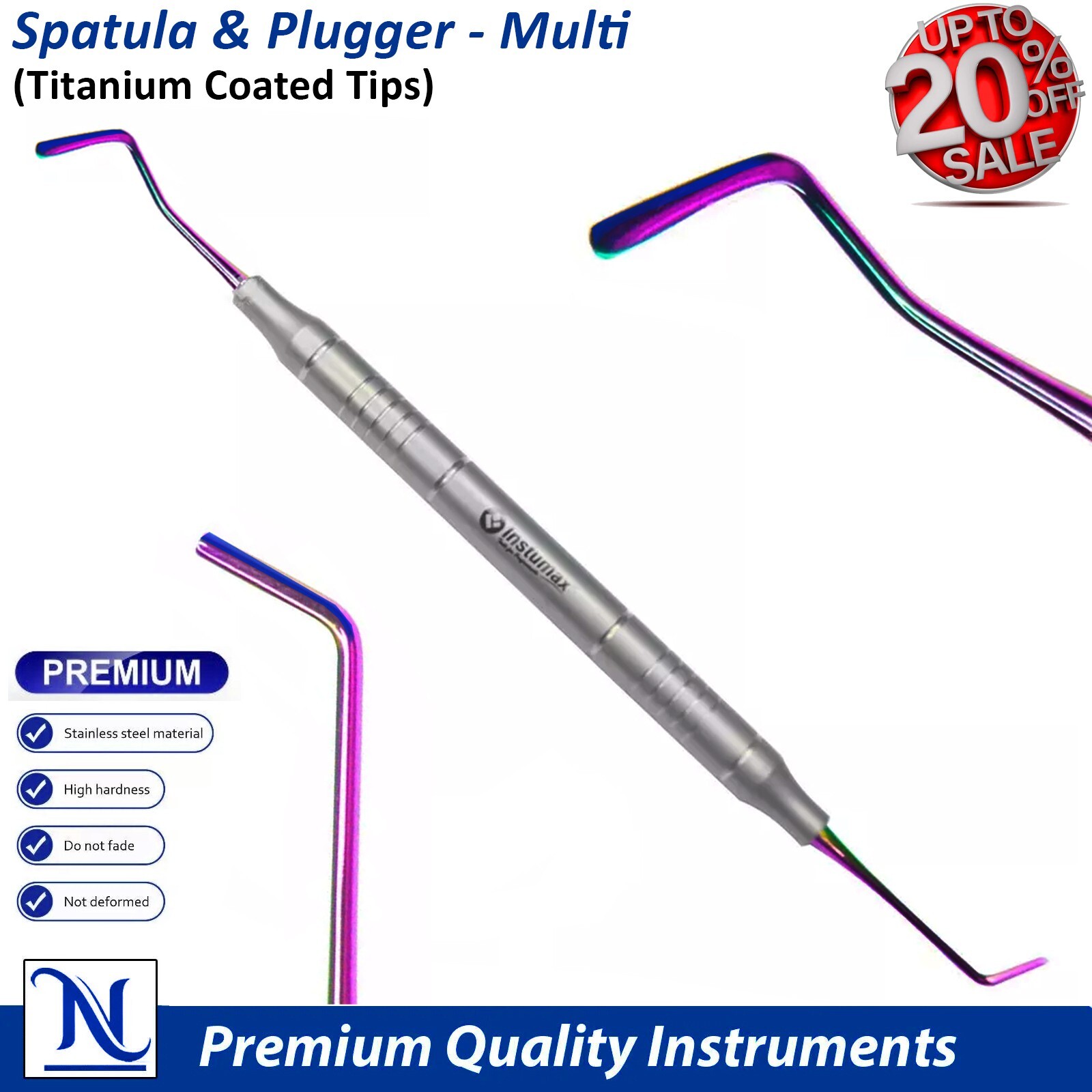 Dental Composite Filling Instruments Spatula & Plugger Titanium Colorful Tips