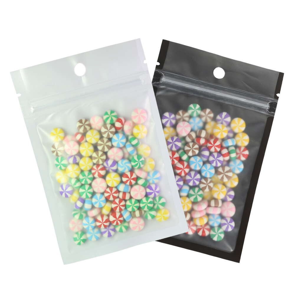 QQ Studio Black and White Food Safe QuickQlick™ Flat Candy Bags with Hang Hole