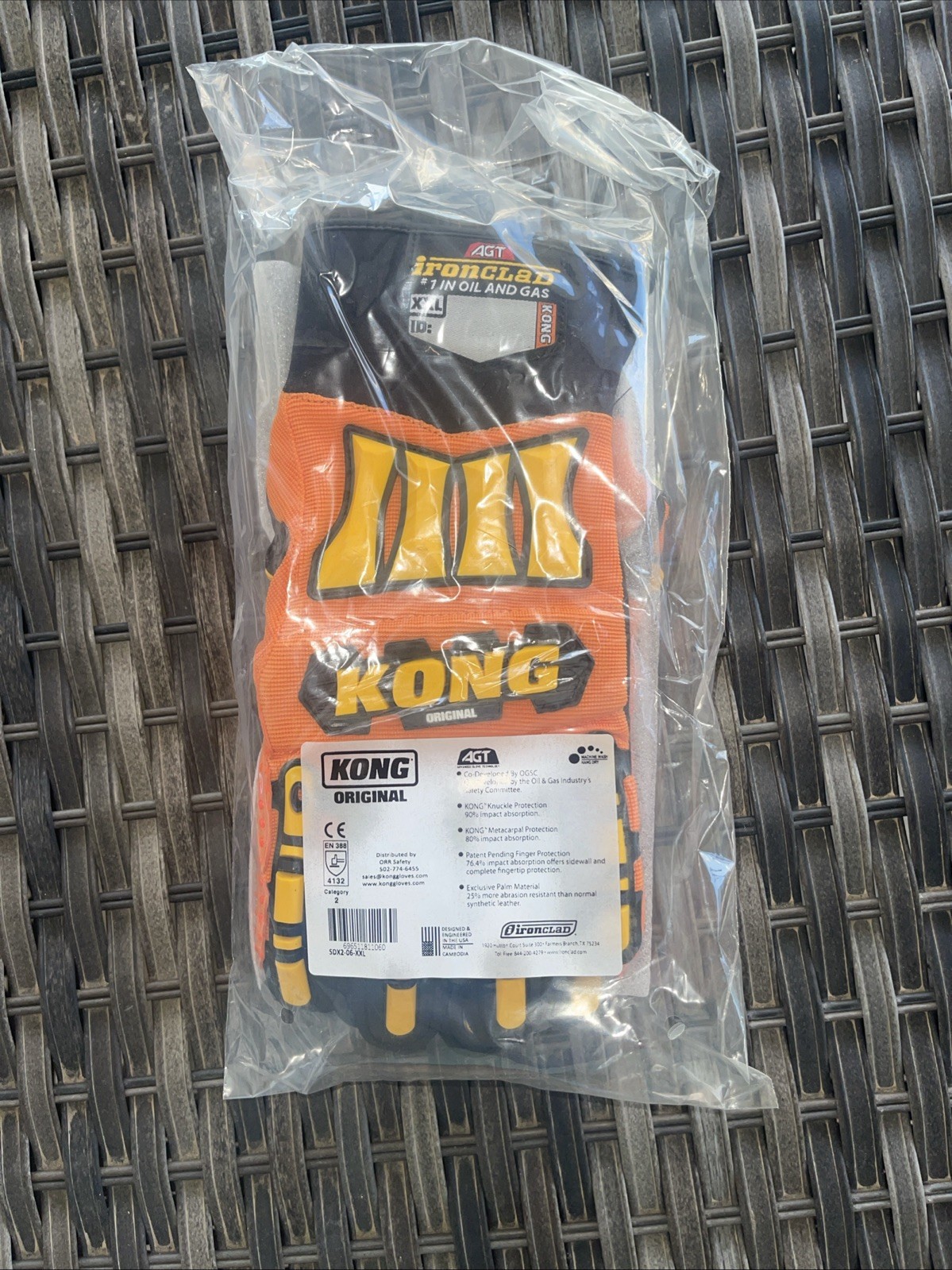 Kong Original By Ironclad Mechanics Oil and Gas Size XXL Gloves