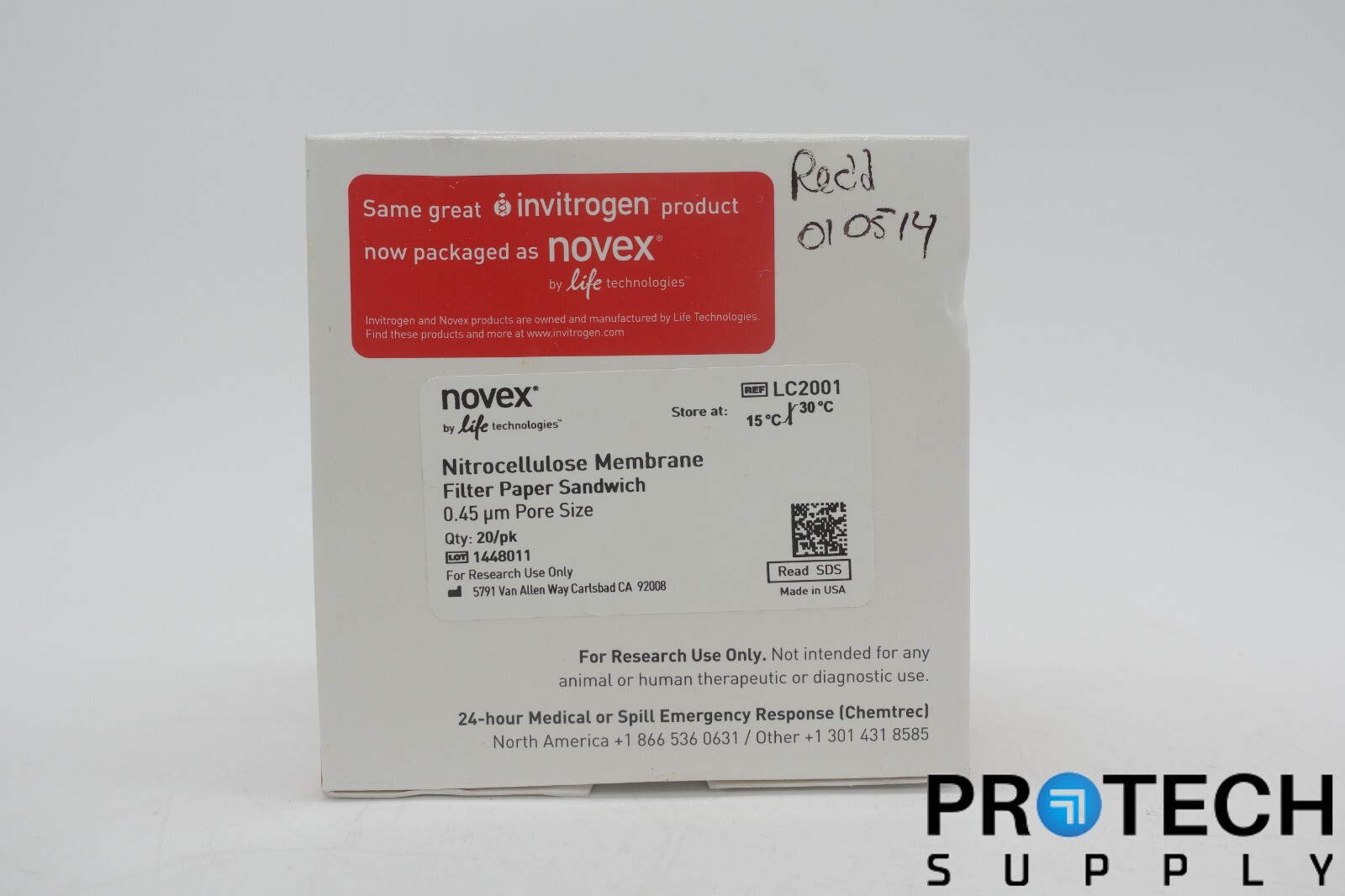 Apporx. 30/Pk INVITROGEN LC2001 Nitrocellulose/Filter Paper Sandwich 0.45μm NEW