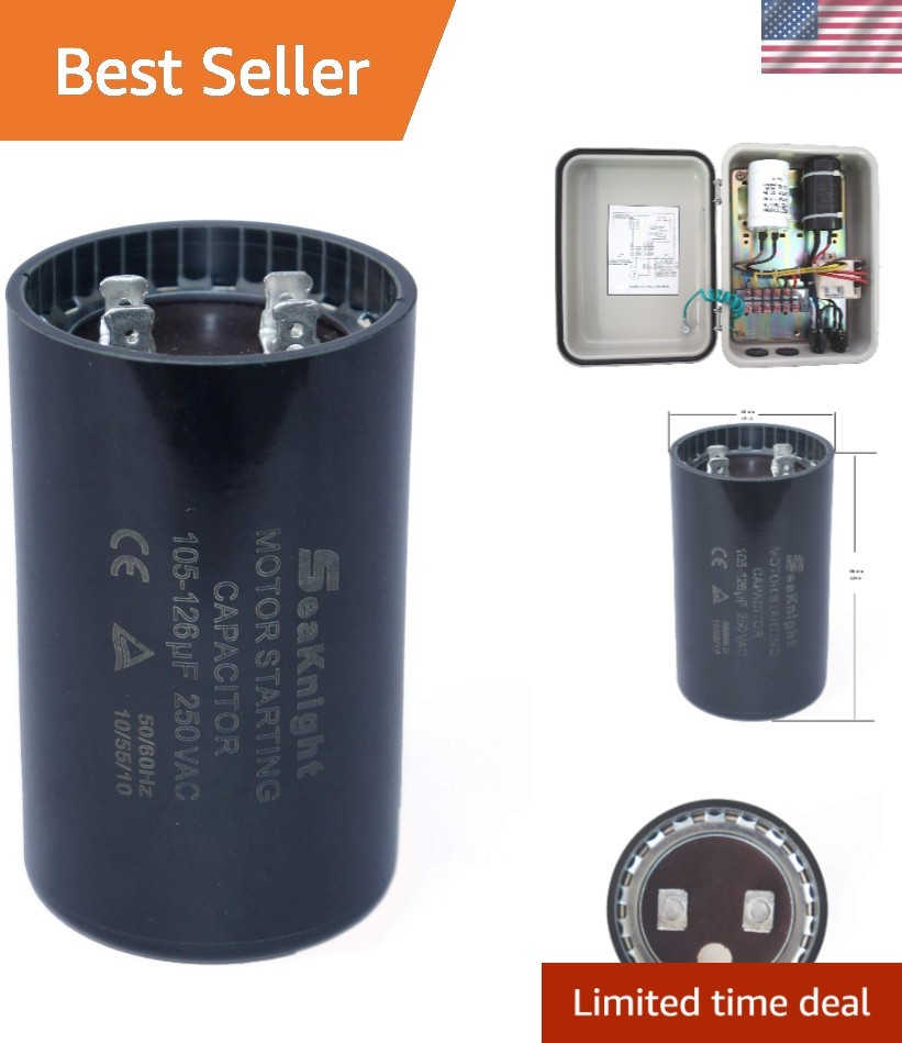 105-126 MFD (uF) Motor Start Capacitor Compatible for Franklin Control Box 28230