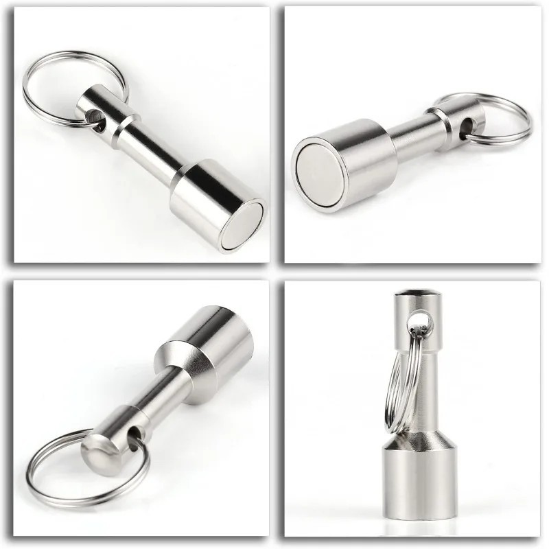 1/2pcs Keychain Neodymium Magnet for Testing Coins, Jewelry, Brass, Gold, Silver
