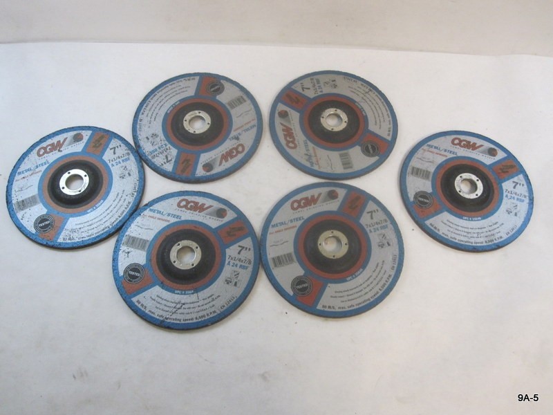 6 Pack CGW 35640 Depressed Center Grinding Wheels 7″ x 1/4″ x 7/8″