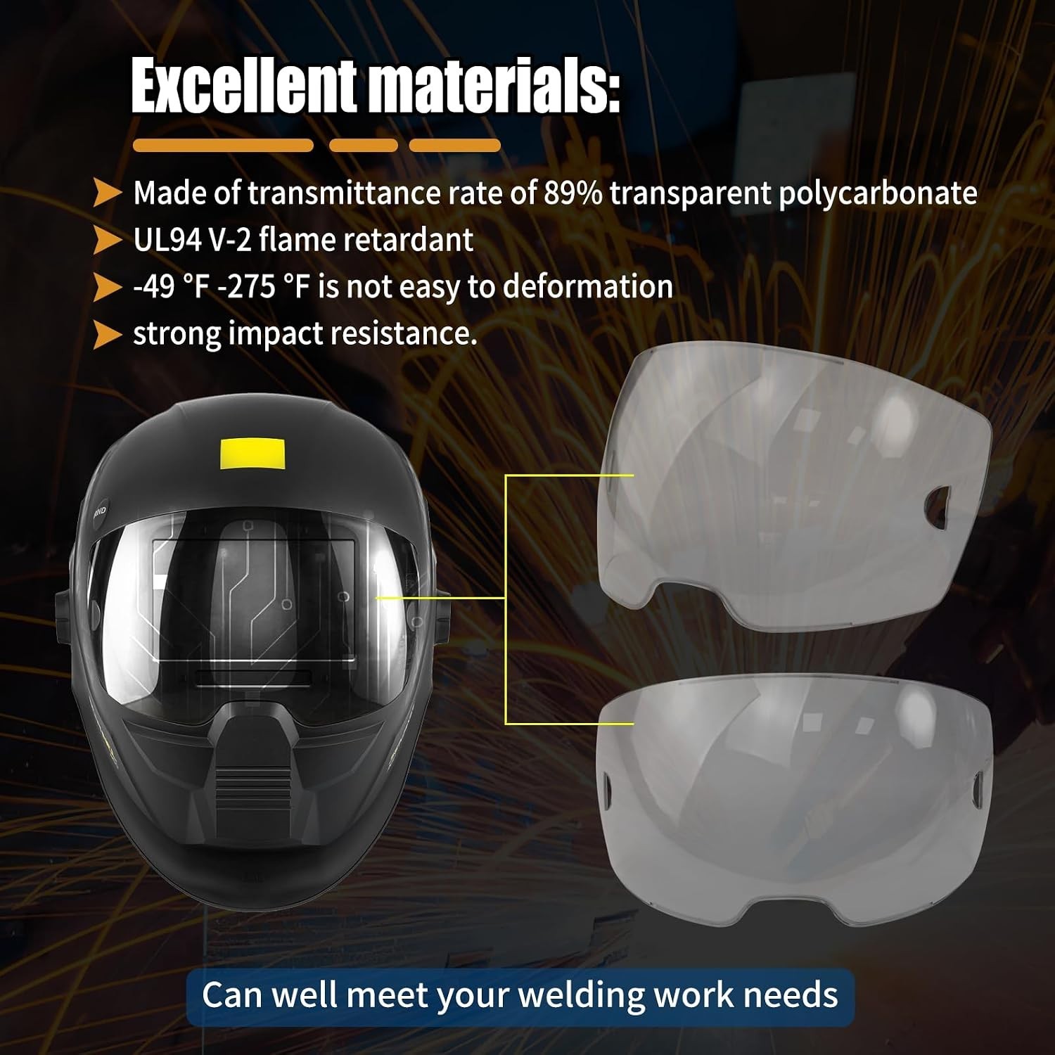 5 pack 0700000802 front lid lens compatible with esab sentinel a50 welding he