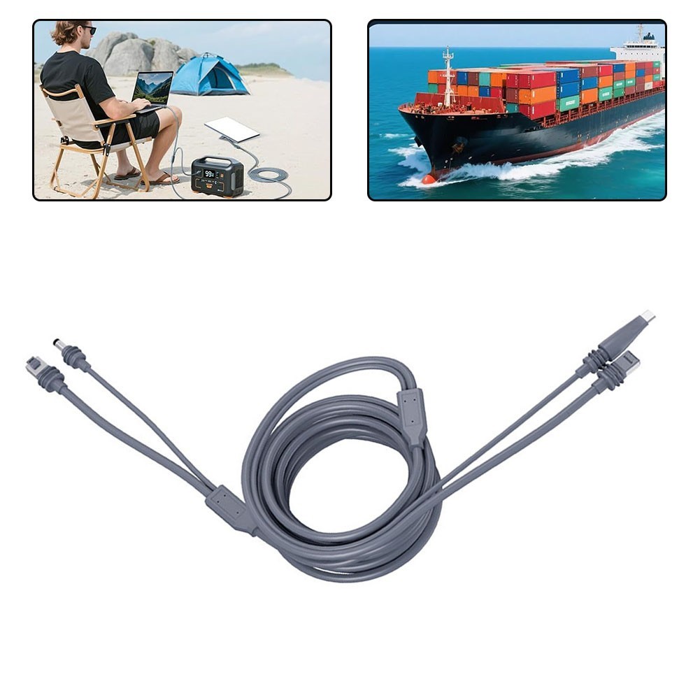 Mobile Deployment 2-in-1 Data Cable DC USB C Cable Continuous Operation