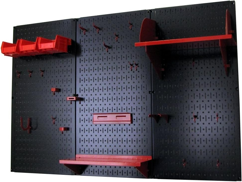 Wall Control Pegboard Organizer 4 ft. Metal Pegboard Standard Tool Storage Kit