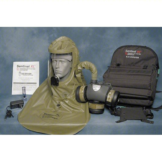 NEW COMPLETE SENTINEL XL S-5000-02 PAPR CBRN Butyl Hood Belt-Mount SYSTEM