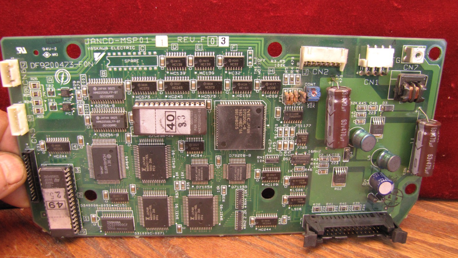 Yaskawa Motoman JANCD-MSP01-1 revF MRC Teach Pendant Main PCB Circuit Board