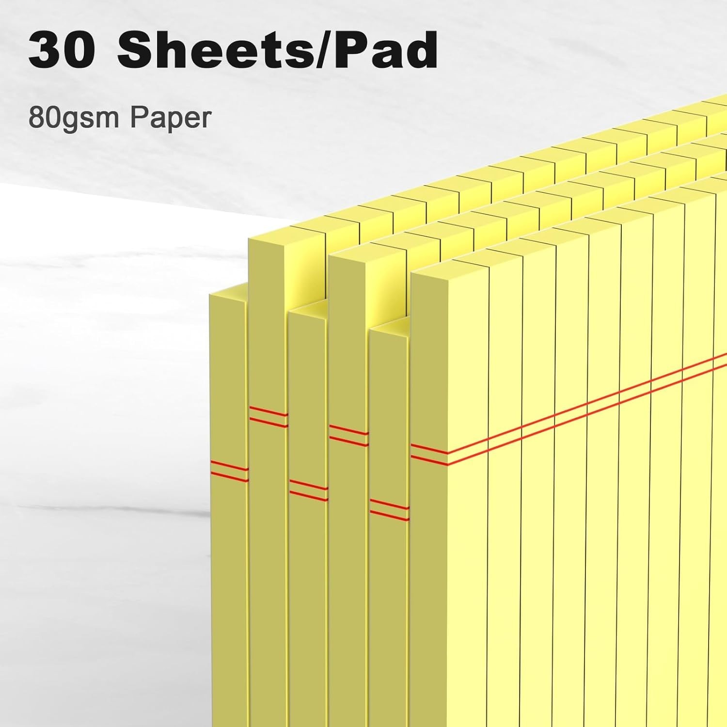Versatile Yellow 5×8 Notepads – 6 College Ruled Pads for Everyday Use