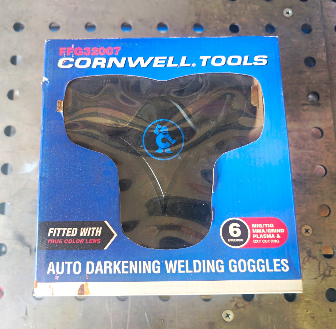 Cornwell Tools FFG32007 Auto-Darkening Welding Goggles True Color Lens Black