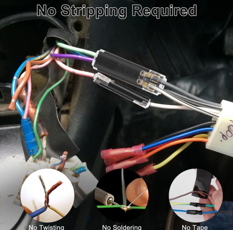 100Pcs Plug-In Quick Wire Connector Kit 1Pin+ 2Pin Reusable Clamp Terminal Block