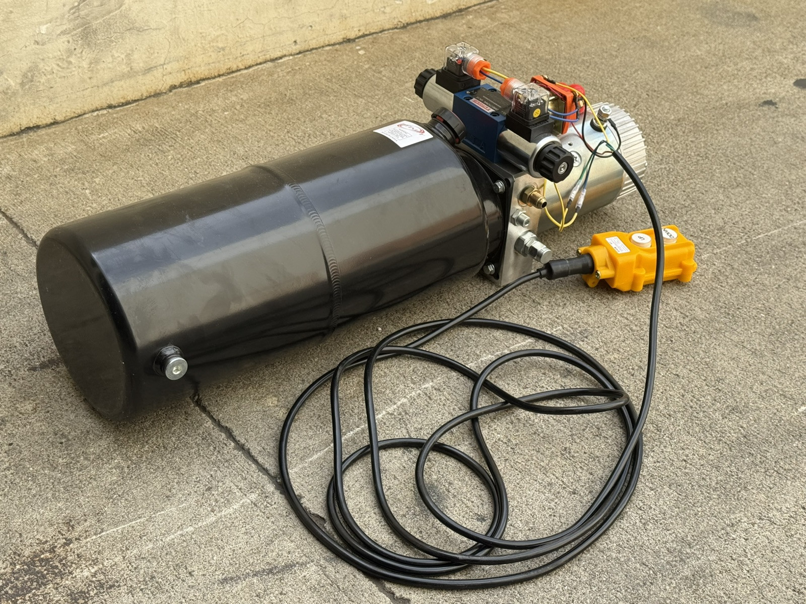 12v Double Acting Hydraulic Pump Dump Trailer Power Unit 2HP 10L Metal Reservoir