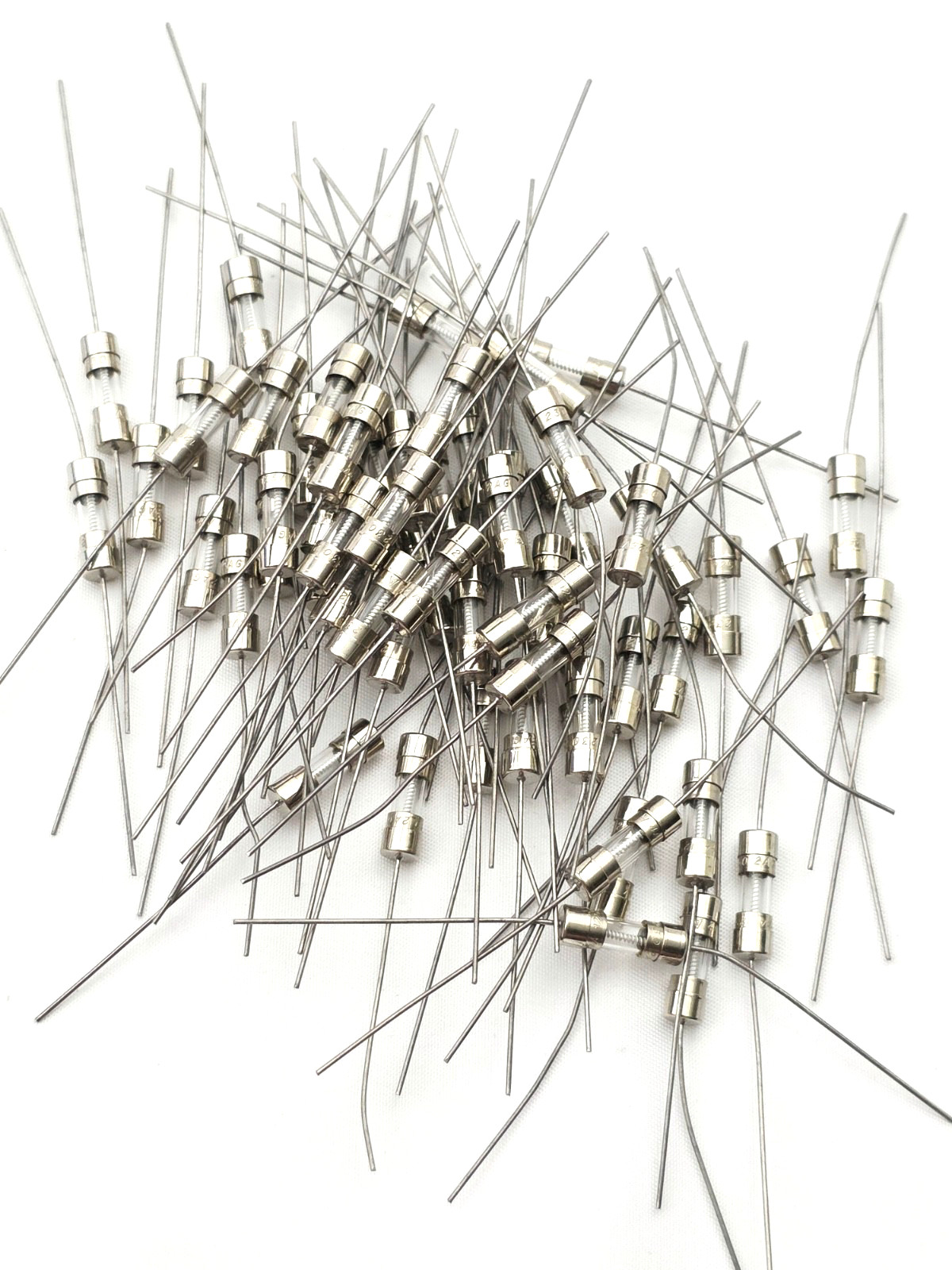 Lot of 60 Littelfuse 2AG 230004 125V 4 Amp Pigtail Glass Fuses 5×15 mm Slow Blow