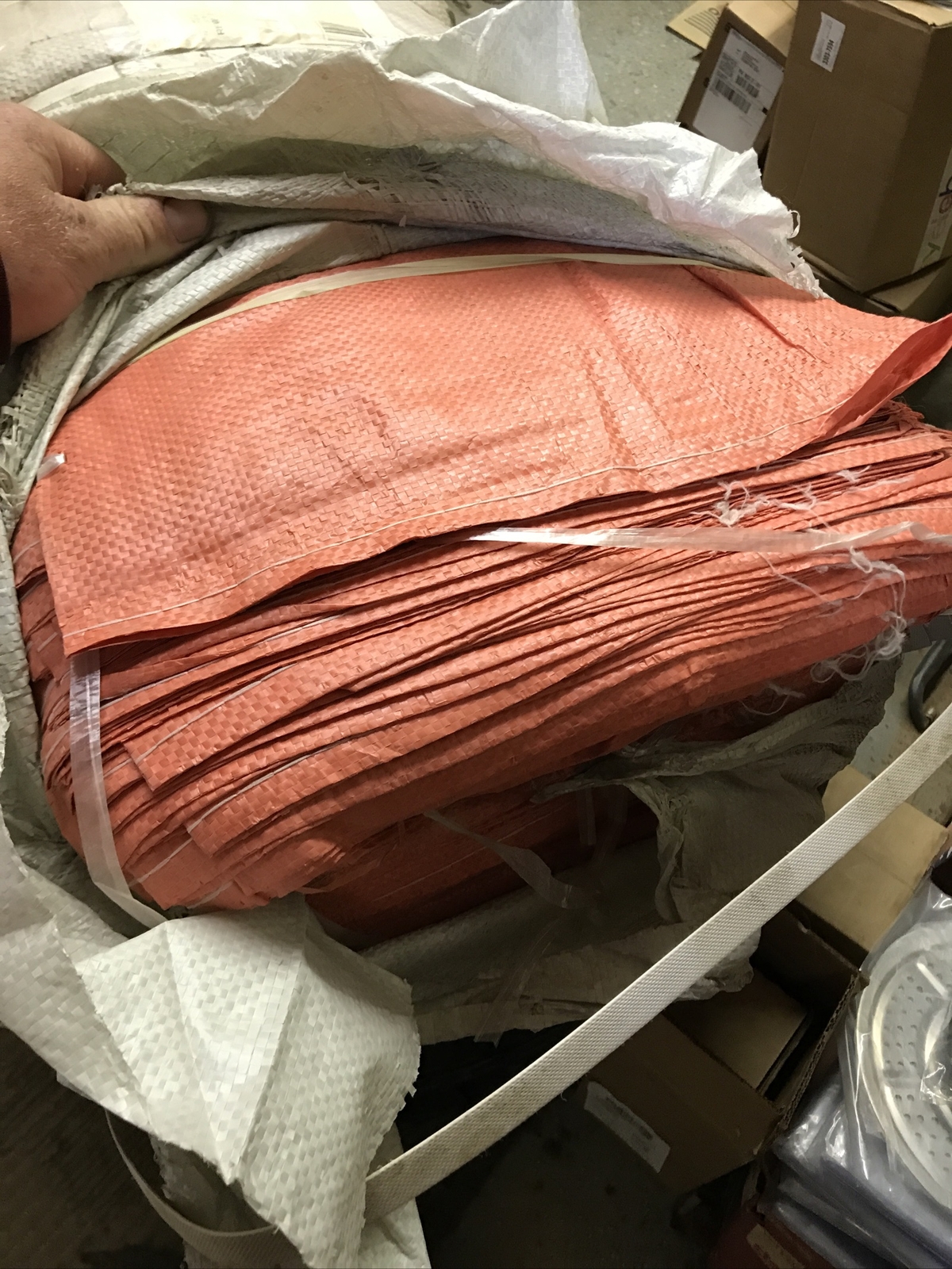 QTY: 1000 Sandbags Bulk Emergency Flood Barriers Sand bag Poly Bag TIE STRINGS