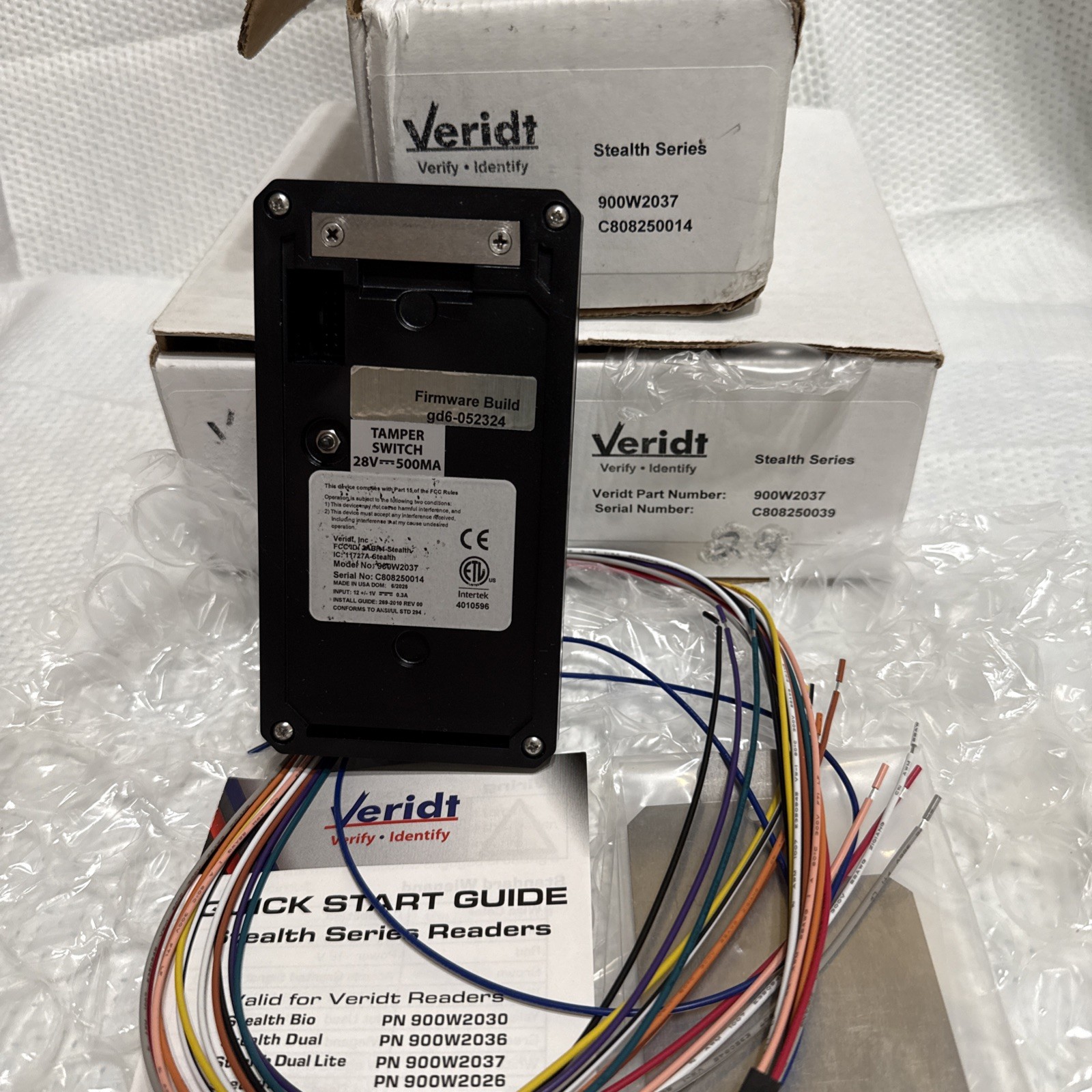 Veridt Stealth 900w2037 Badge Readers LOT OF 3 ALL NEW OPEN DISTRESSED BOX