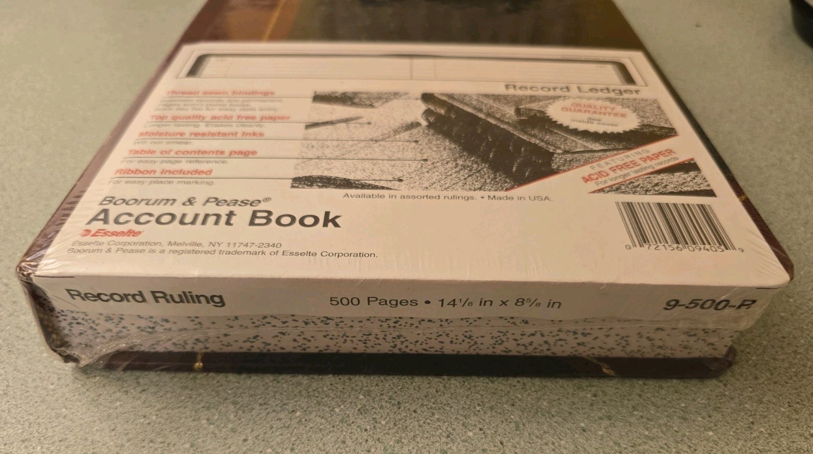 Boorum & Pease 9 Series Account Book – Record Ruled, Acid-Free paper 500 pages