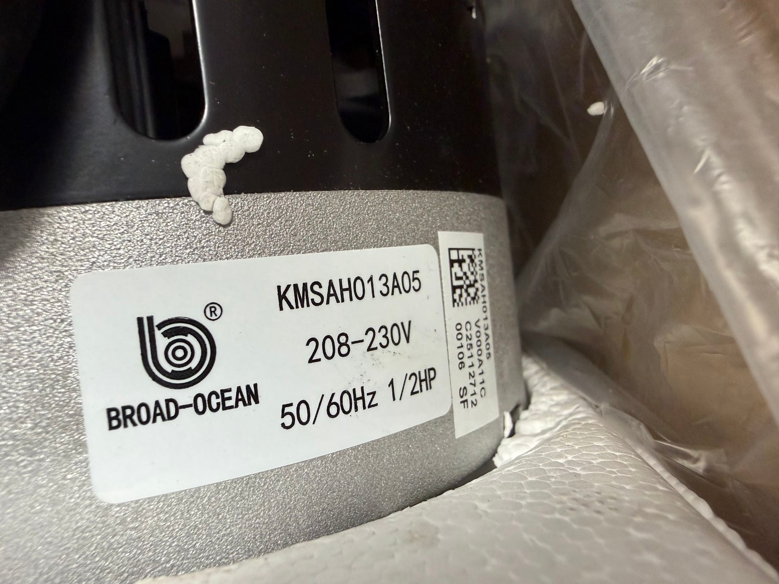 OEM Broad-Ocean 1/2 HP Furnace Blower Motor KMSAH013A05 ZWK702B5388701 230V