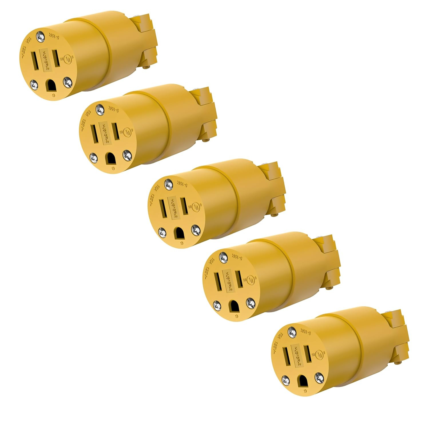 Electrical Replacement Plug & Connector Set, Extension Cord Ends Male and Female