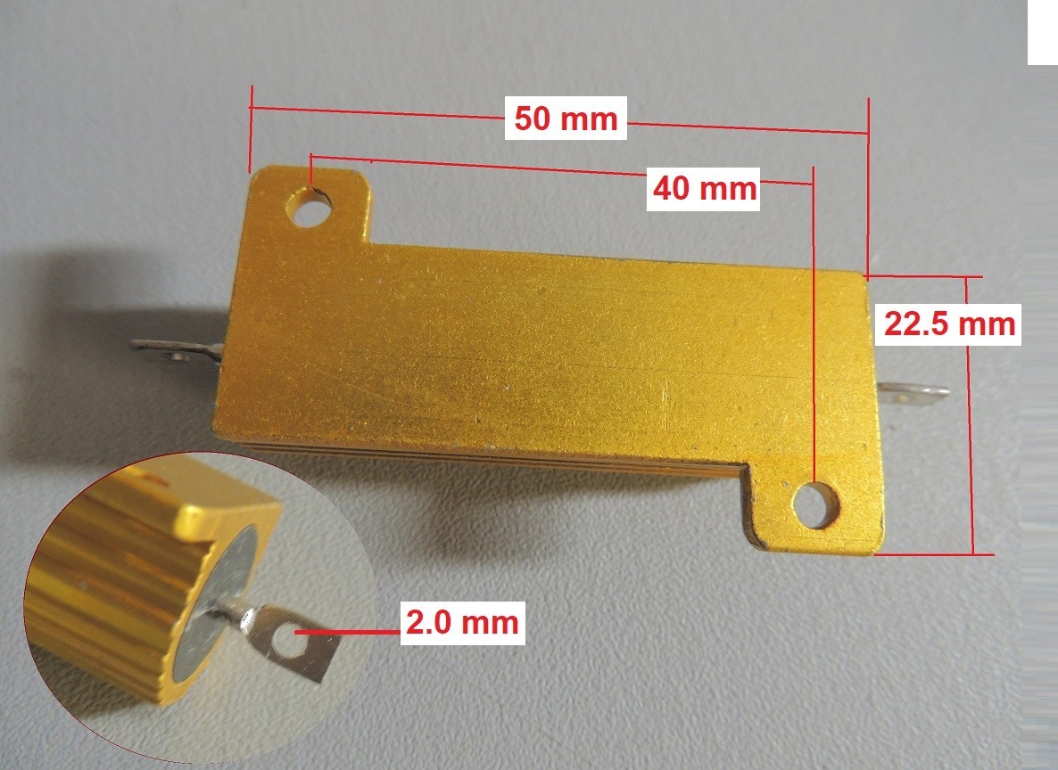 NTE 50WM320 ~ 20K Ohm 50 Watt Aluminum Housed Wirewound Power Resistor
