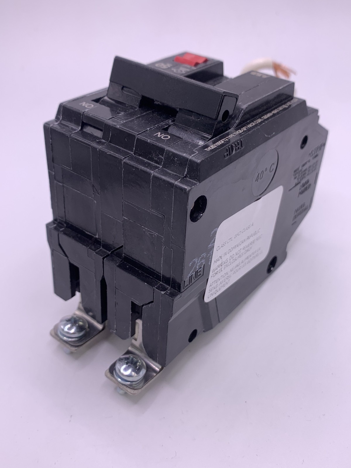 GE THQB2150GFT2 Miniature Circuit Breaker 2 Pole, 50A GFCI, 10kA @ 120/240VAC