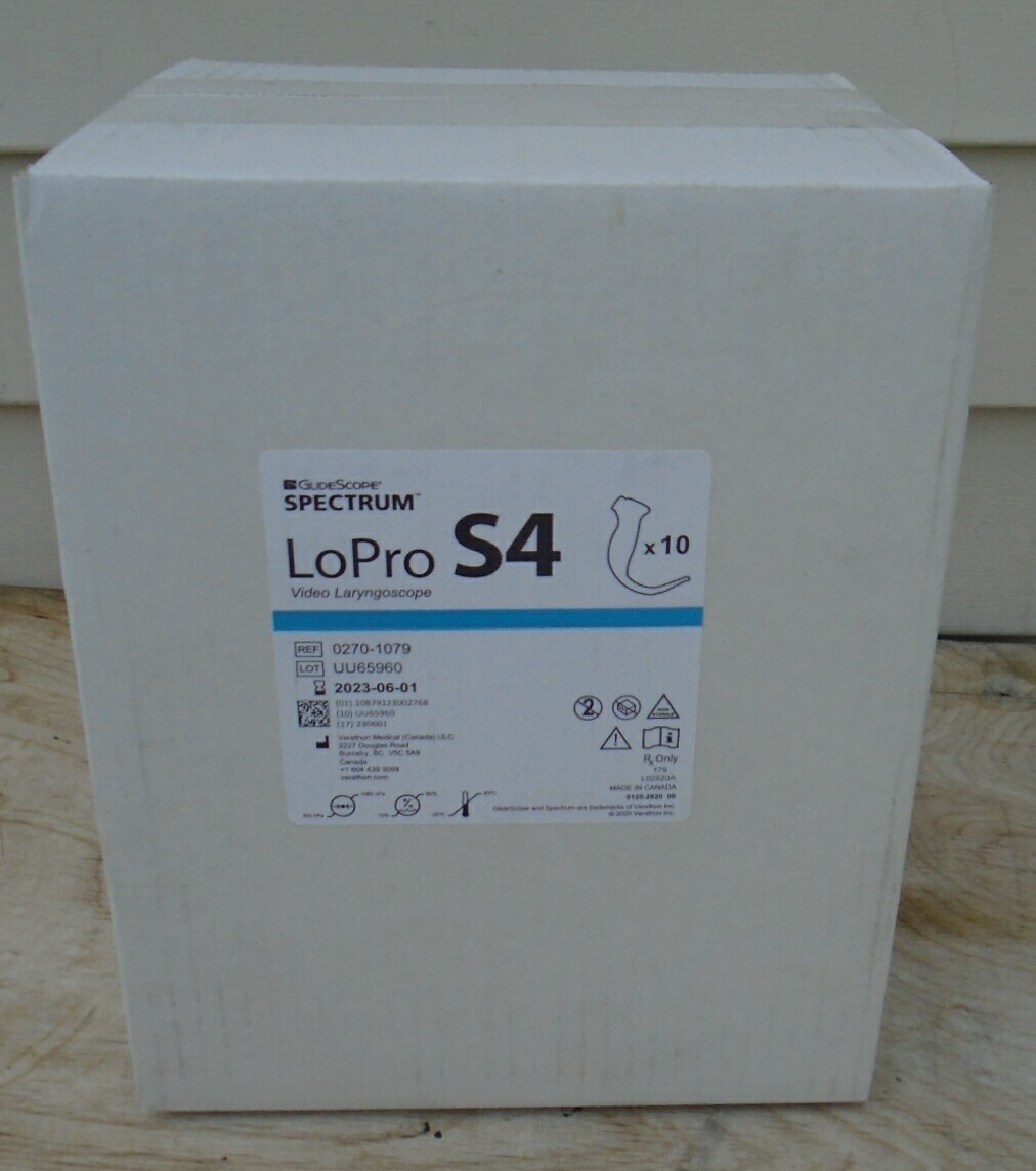 Case of 10 Glidescope LoPro S4 Video Laryngoscope 0270-1079 Blade Go FREE SHIP