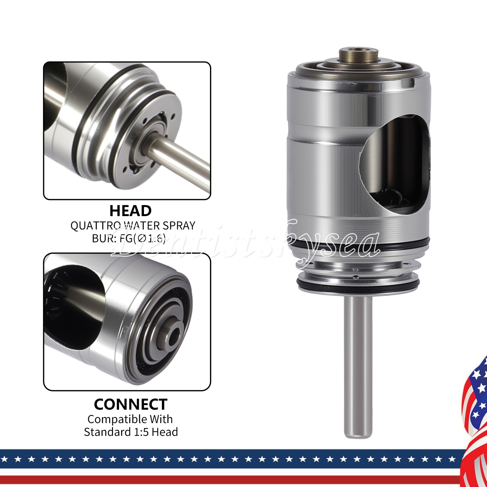 Dental Cartridge Rotor Autochuck For Standard Head 1:5 Low Speed Handpiece