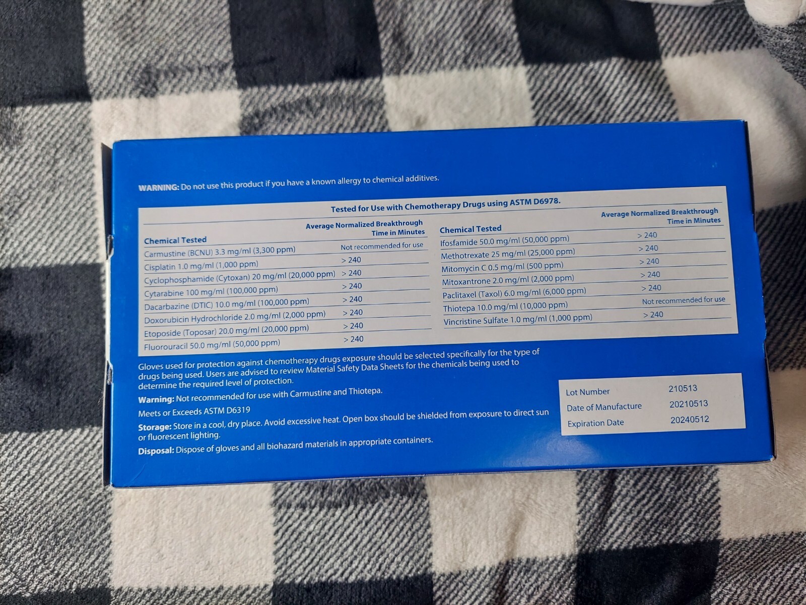 HCS Nitrile Exam Gloves HCS62010/Sz. Large /Powder Free/ 1 Box 100 Gloves