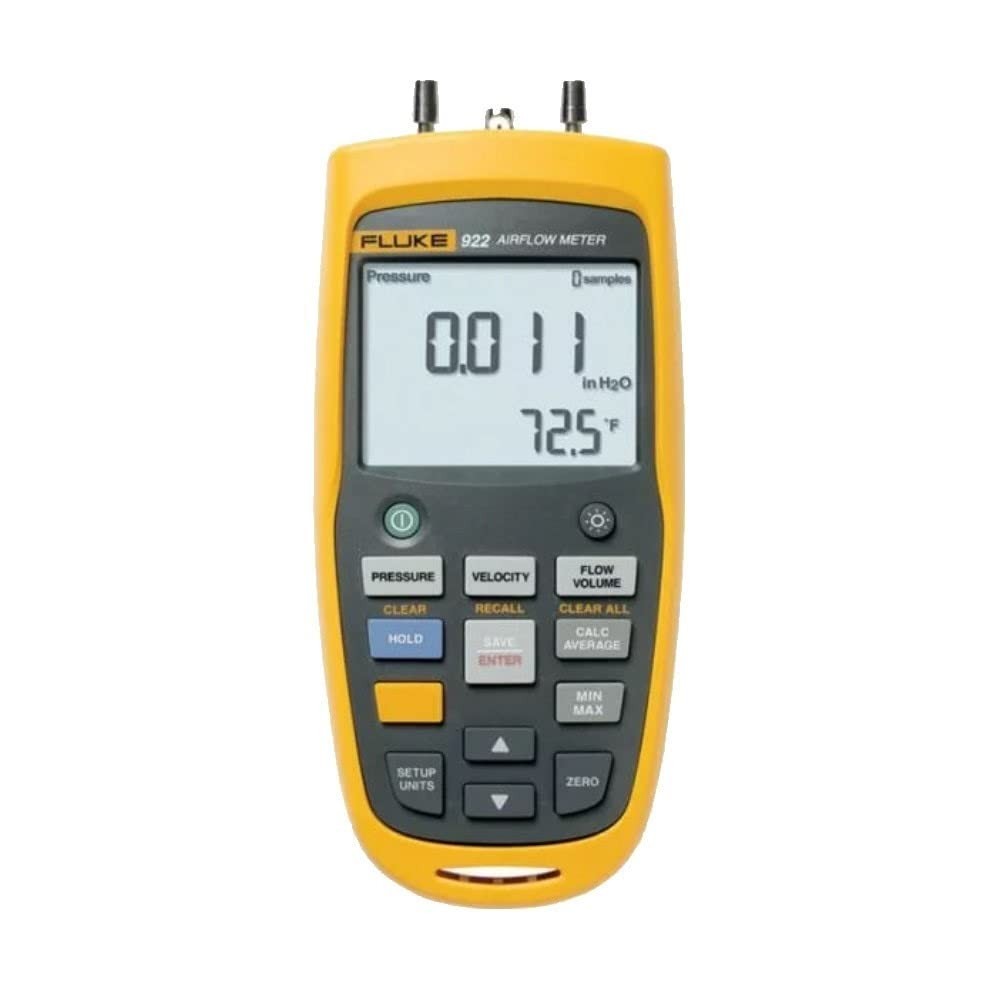 Fluke 922 Airflow Micromanometer With Bright Backlit Display 0.6 Psi Very Good
