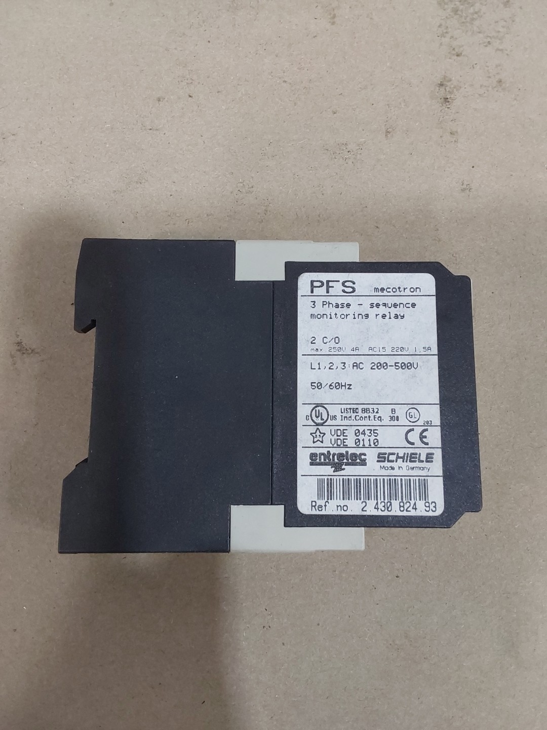 Entrelec Schiele 3 Phase-Sequence Monitoring Relay