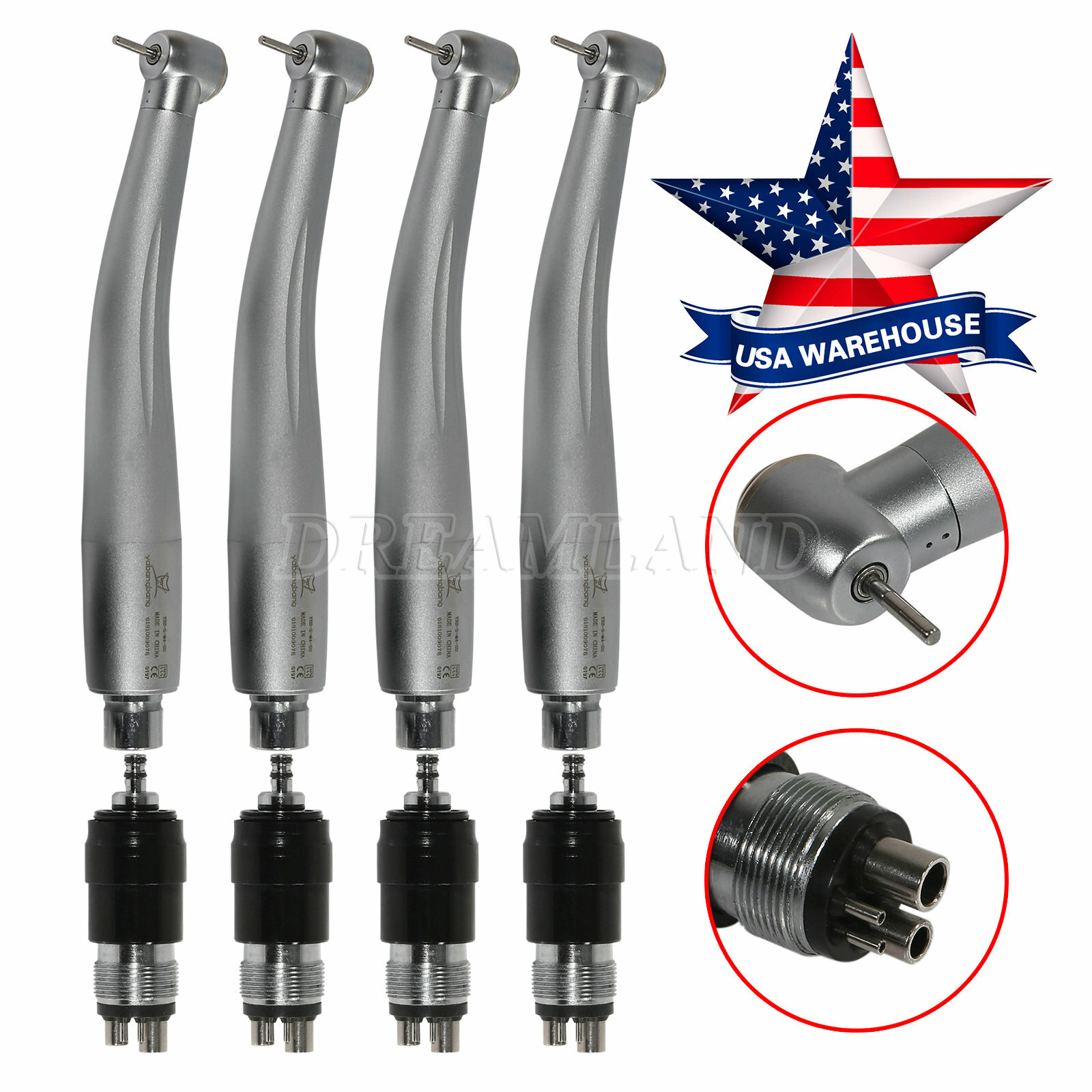 10*For NSK Dental High Speed Air Turbine Handpiece + 4-Hole Quick Coupler YBNKM