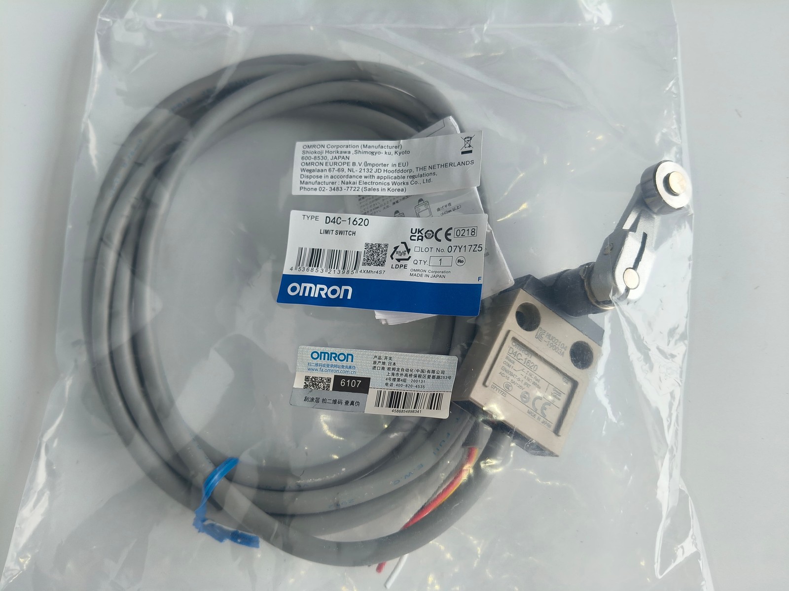 D4C-1620 Omron New Limit Switch 2PCS: US Inventory, Fast Dispatch