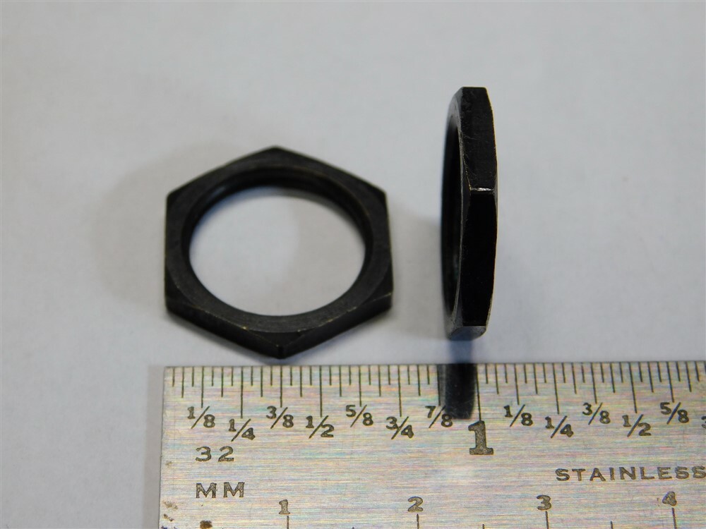 10 Brass Black Oxide Finish Hex Panel Nuts 5/8-24 x .10″Thick Probably Mil-Spec