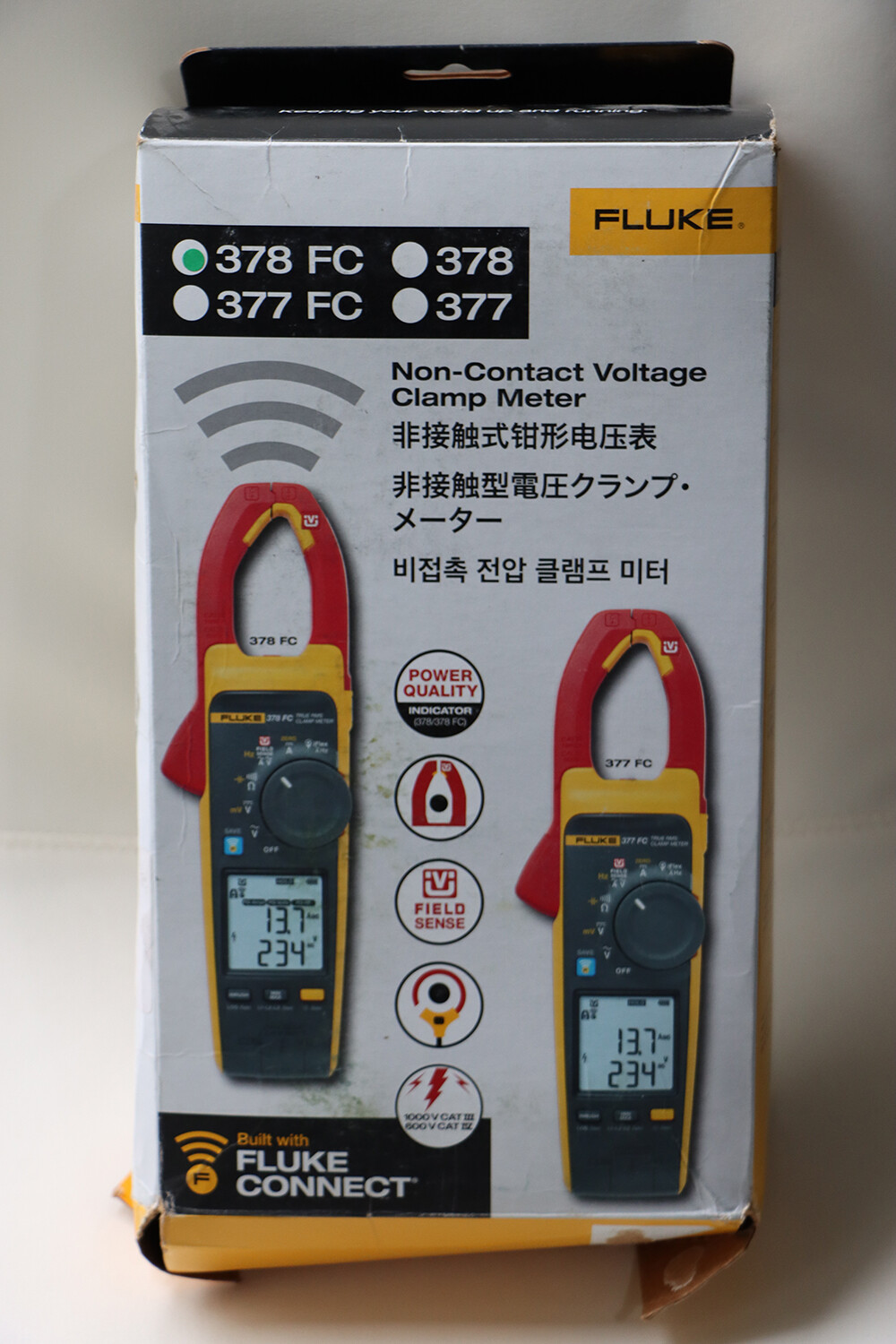 Fluke 378FC AC/DC TRMS Non-Contact Voltage Wireless Clamp w/PQ Indicator & iFlex